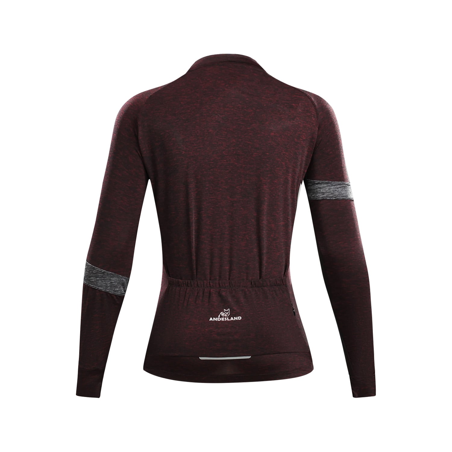 POLERA MANGA LARGA MUJER ANDESLAND TRICOTA JASPEADA CIERRE COMPLETO CICLISMO DEPORTIVO - 3