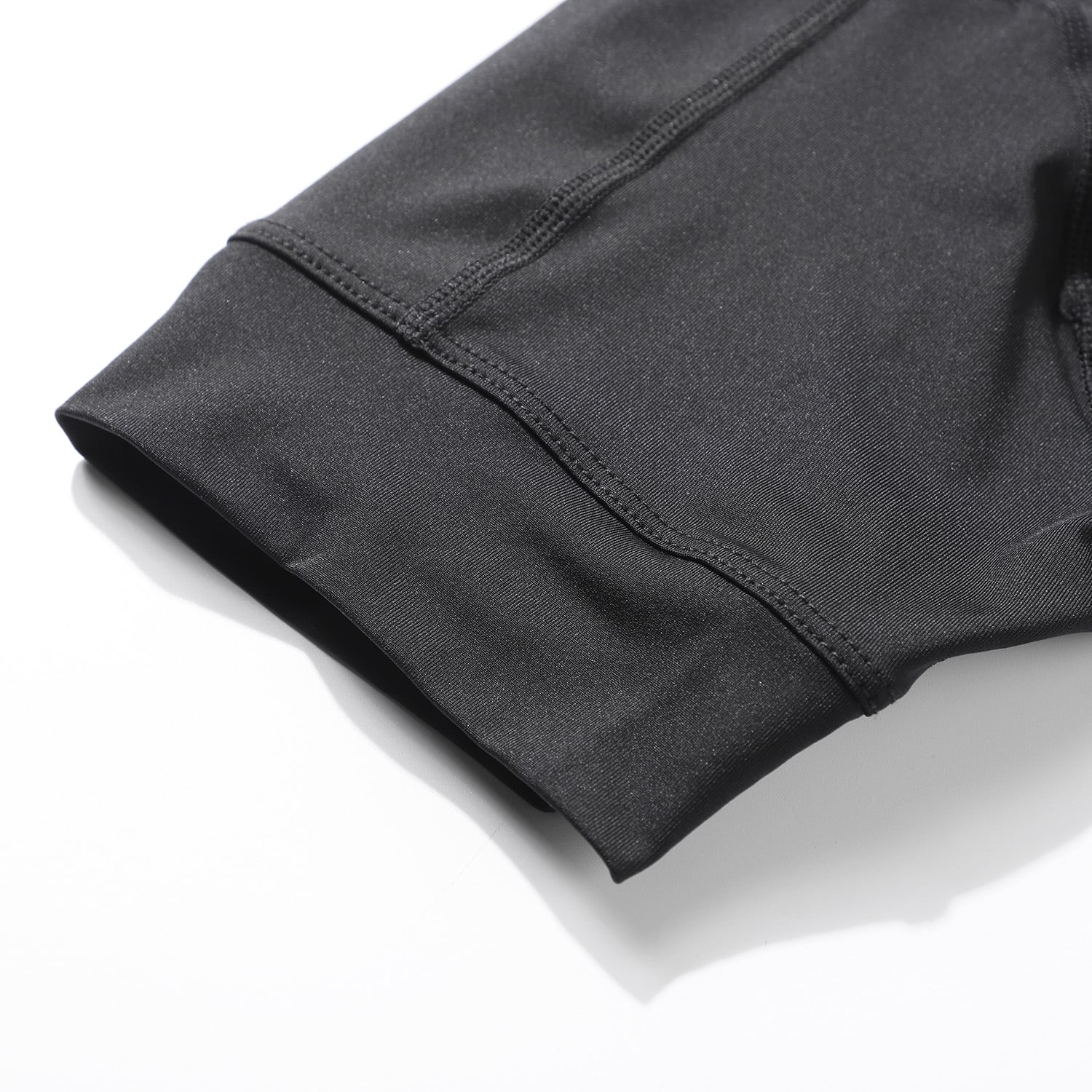 POLERA MANGA CORTA HOMBRE ANDESLAND NEGRO TRICOTA LÍNEAS REFLECTANTES CIERRE CICLISMO DEPORTIVO - 8