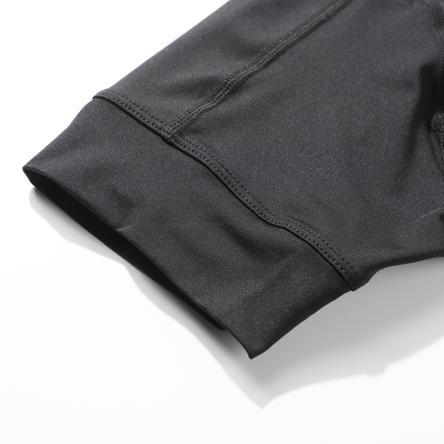 POLERA MANGA CORTA HOMBRE ANDESLAND NEGRO TRICOTA LÍNEAS REFLECTANTES CIERRE CICLISMO DEPORTIVO - 8