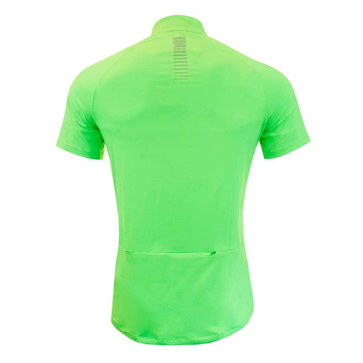 POLERA MANGA CORTA HOMBRE ANDESLAND VERDE CLARO TRICOTA FLÚOR MEDIO CIERRE CICLISMO DEPORTIVO - 3