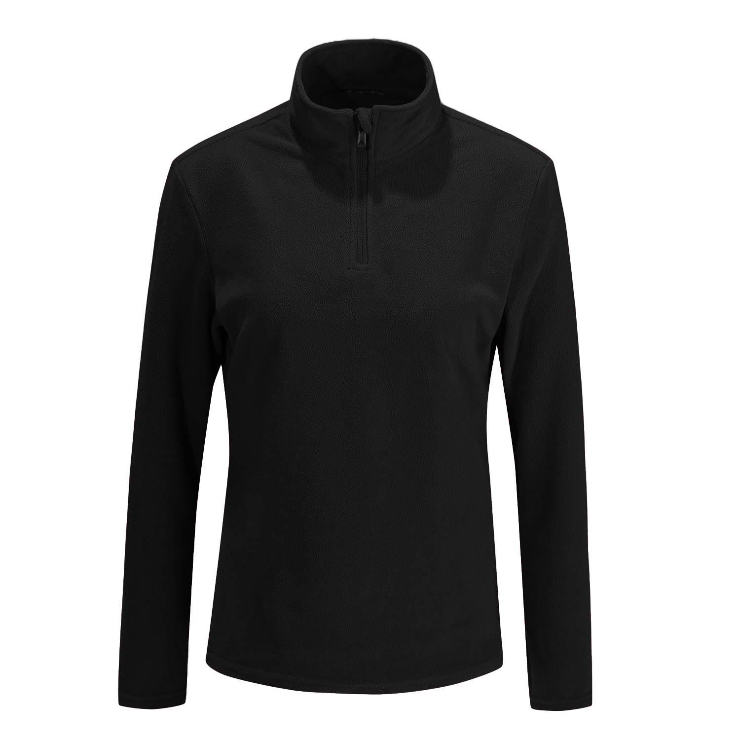 POLERA MANGA LARGA MUJER ANDESLAND II CAPA MICROPOLAR LISO MEDIO CIERRE TÉRMICO DEPORTIVO - 1