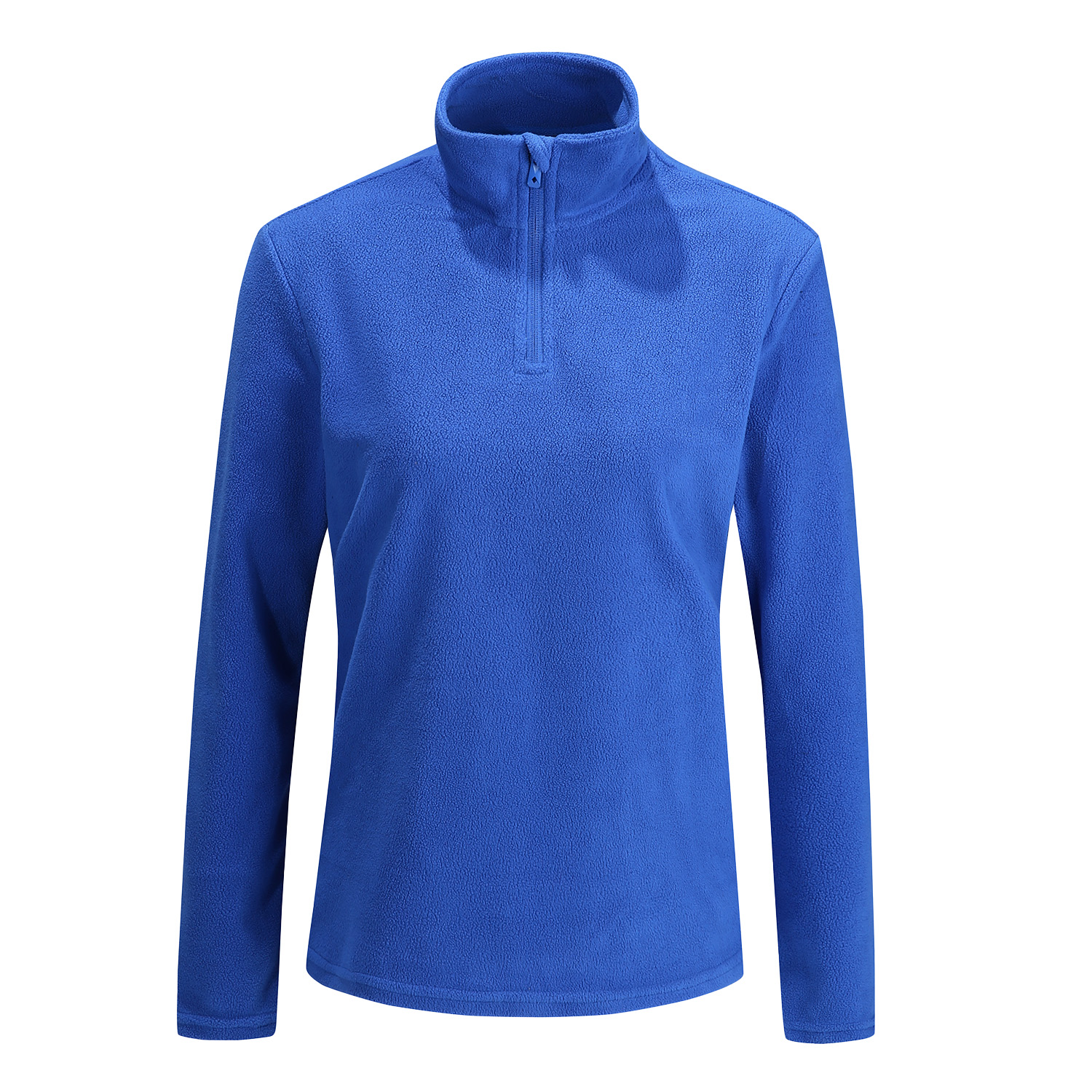 POLERA MANGA LARGA MUJER ANDESLAND II CAPA MICROPOLAR LISO MEDIO CIERRE TÉRMICO DEPORTIVO - 1