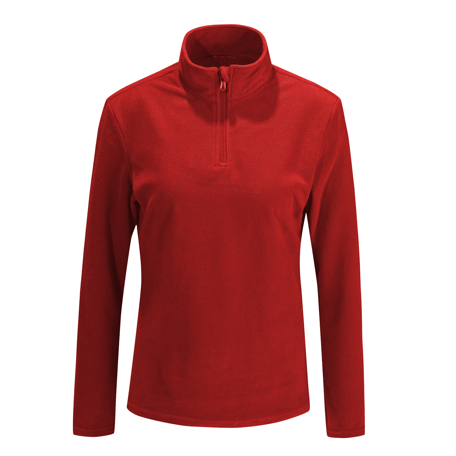 POLERA MANGA LARGA MUJER ANDESLAND II CAPA MICROPOLAR LISO MEDIO CIERRE TÉRMICO DEPORTIVO - 1