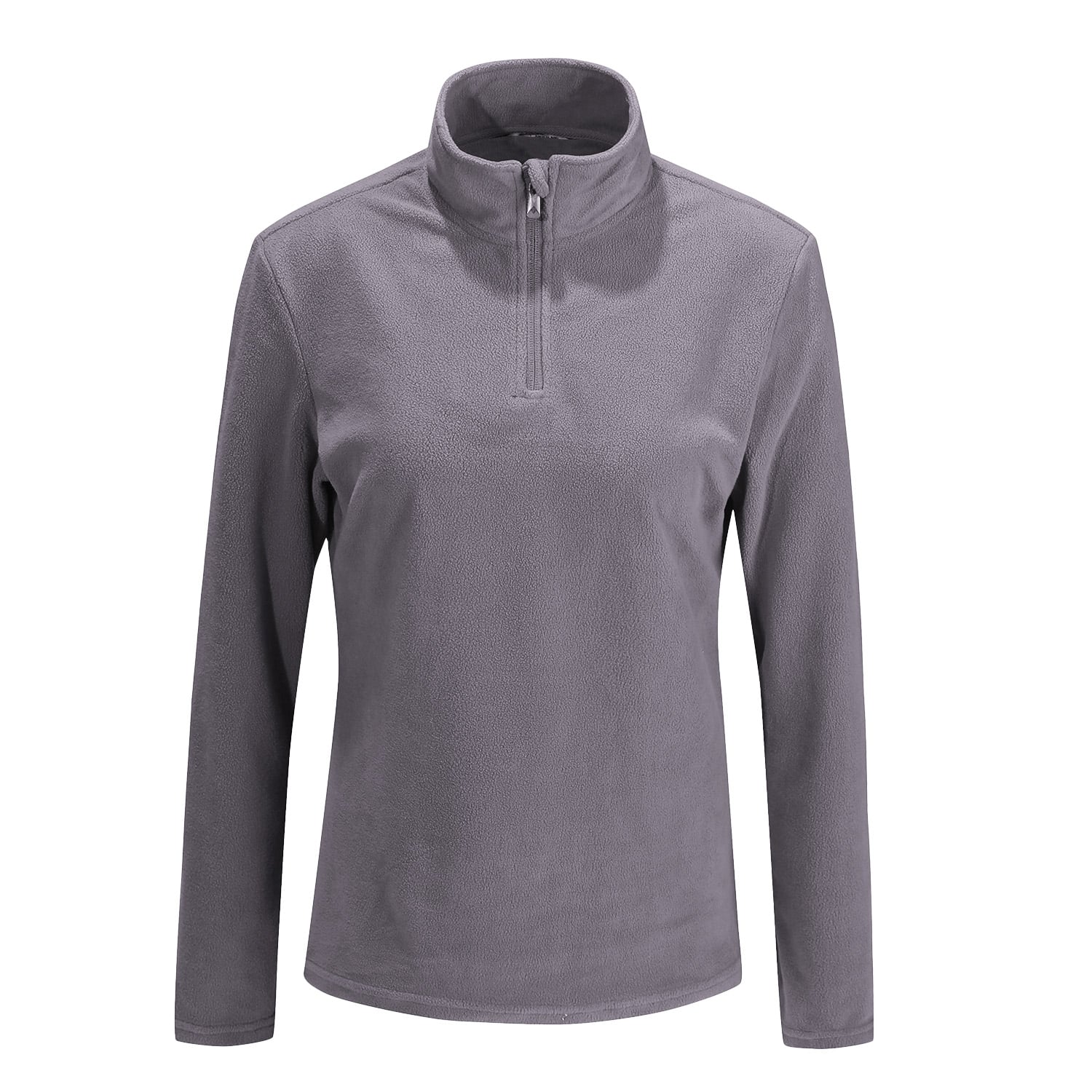 POLERA MANGA LARGA MUJER ANDESLAND II CAPA MICROPOLAR LISO MEDIO CIERRE TÉRMICO DEPORTIVO - 1