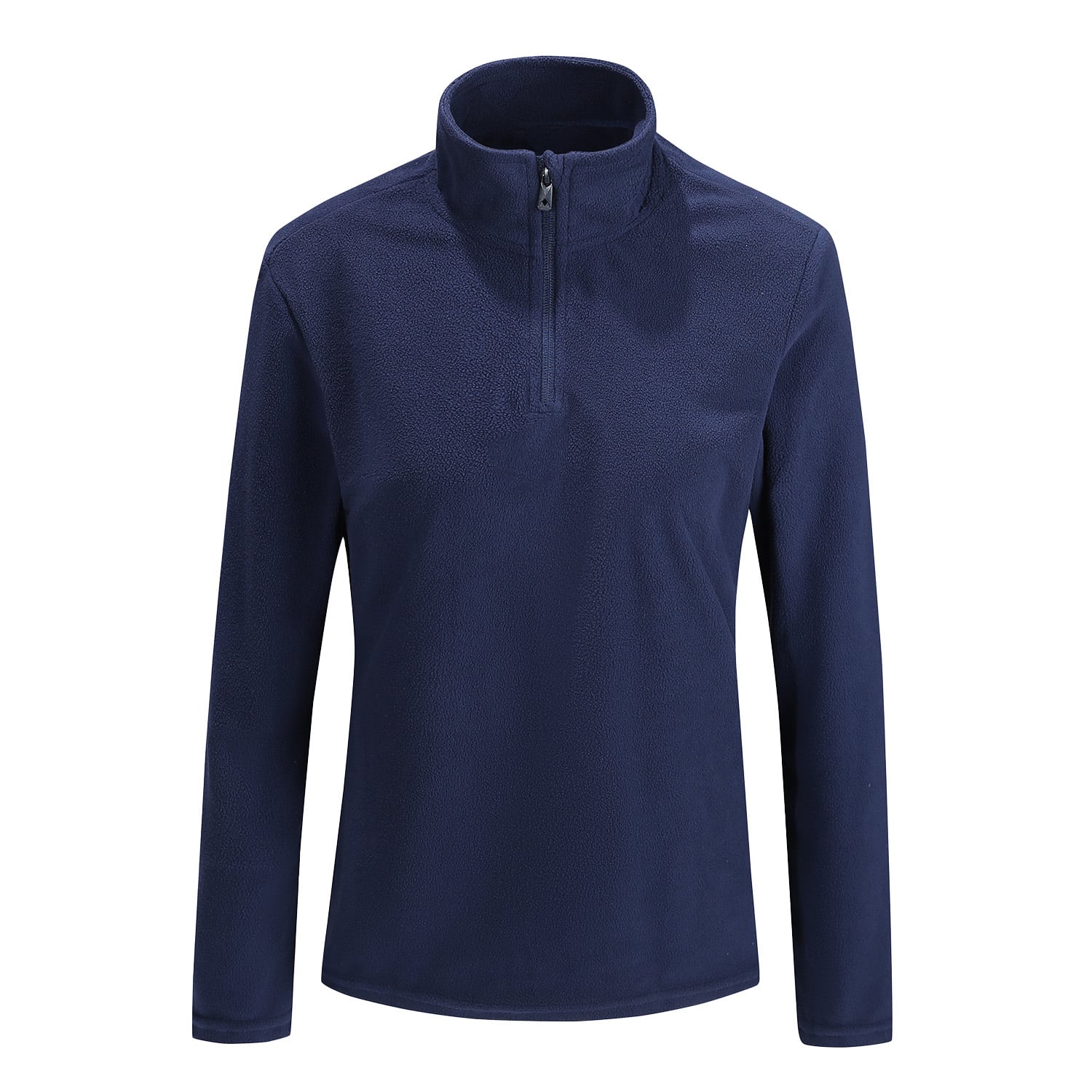 POLERA MANGA LARGA MUJER ANDESLAND II CAPA MICROPOLAR LISO MEDIO CIERRE TÉRMICO DEPORTIVO - 1