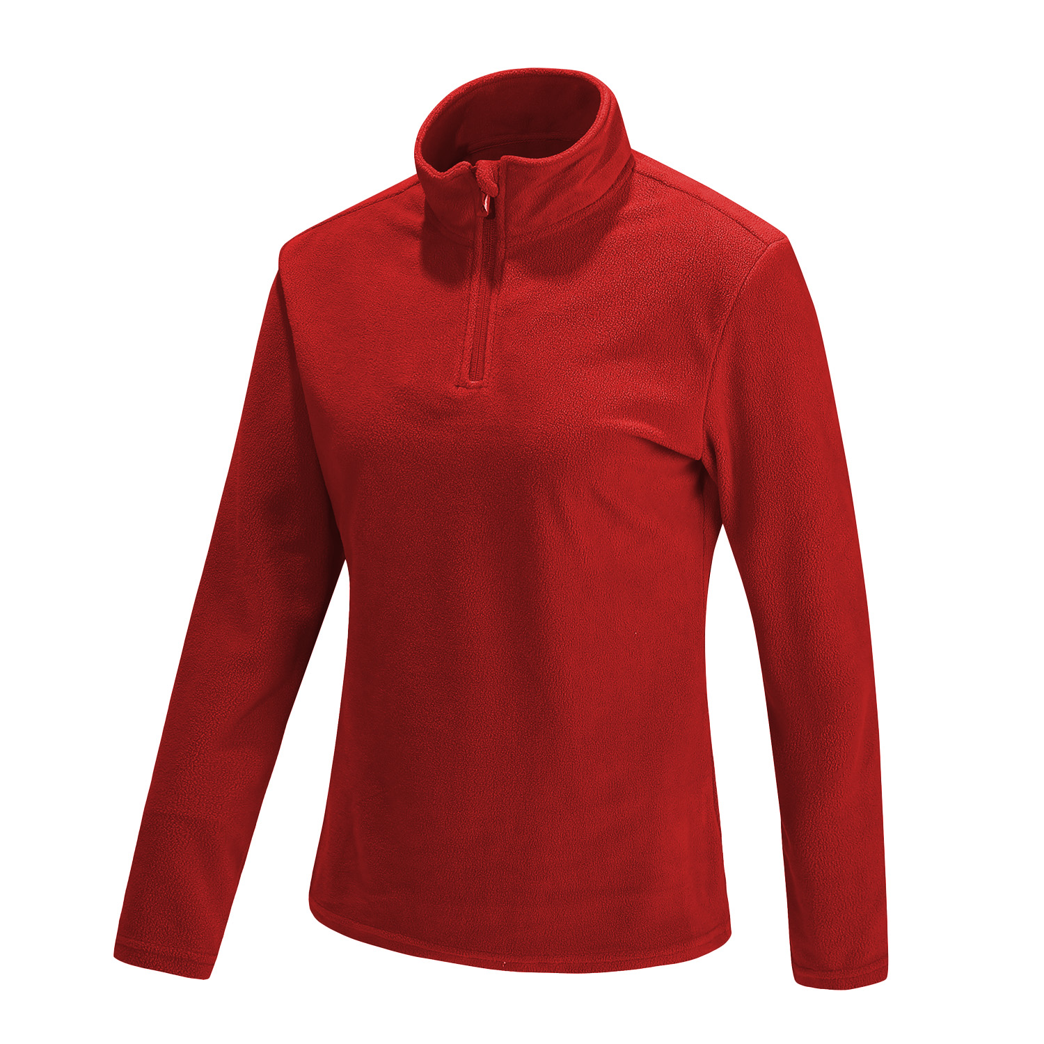 POLERA MANGA LARGA MUJER ANDESLAND II CAPA MICROPOLAR LISO MEDIO CIERRE TÉRMICO DEPORTIVO - 2