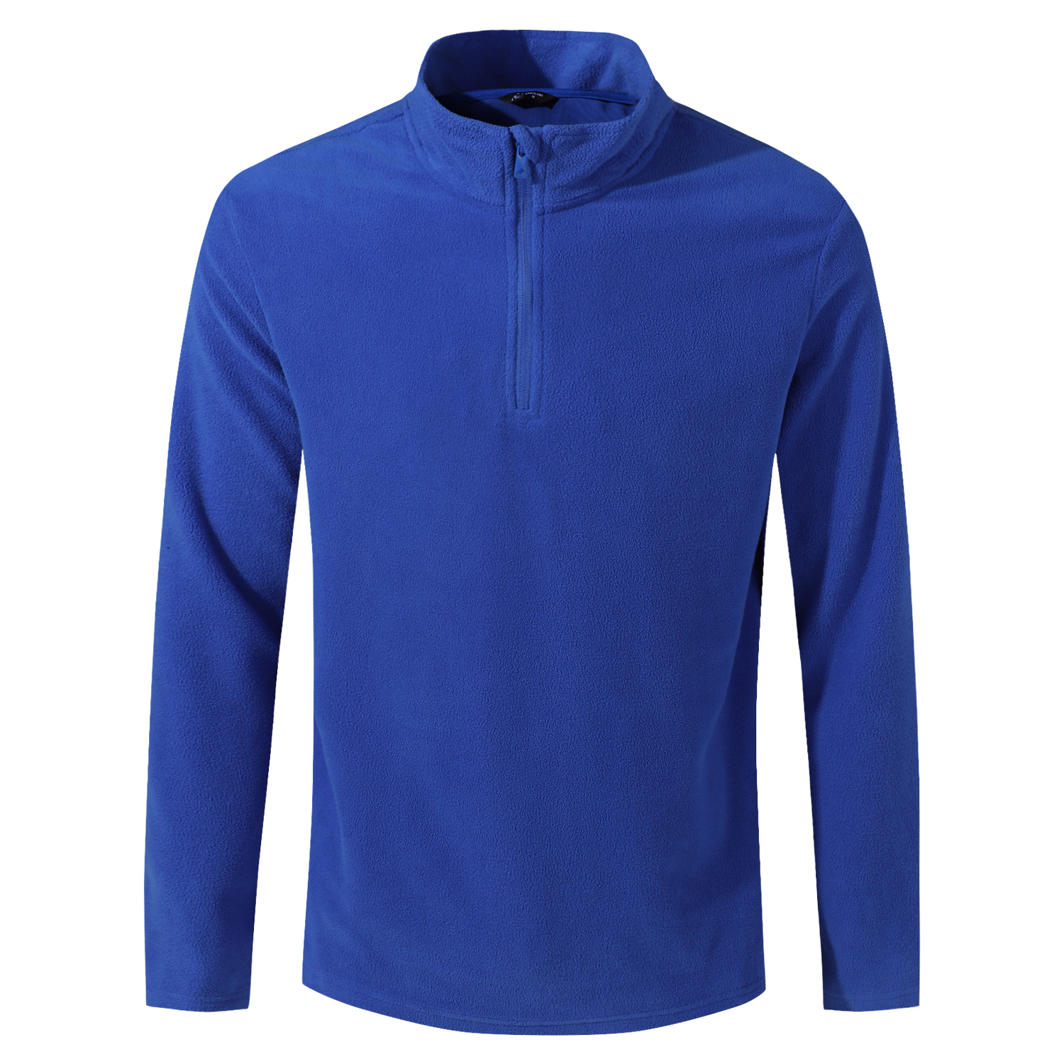 POLERA MANGA LARGA HOMBRE ANDESLAND II CAPA MICROPOLAR LISO MEDIO CIERRE TÉRMICO DEPORTIVO - 1