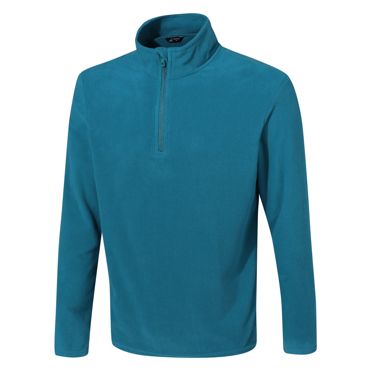 POLERA MANGA LARGA HOMBRE ANDESLAND II CAPA MICROPOLAR LISO MEDIO CIERRE TÉRMICO DEPORTIVO - 2