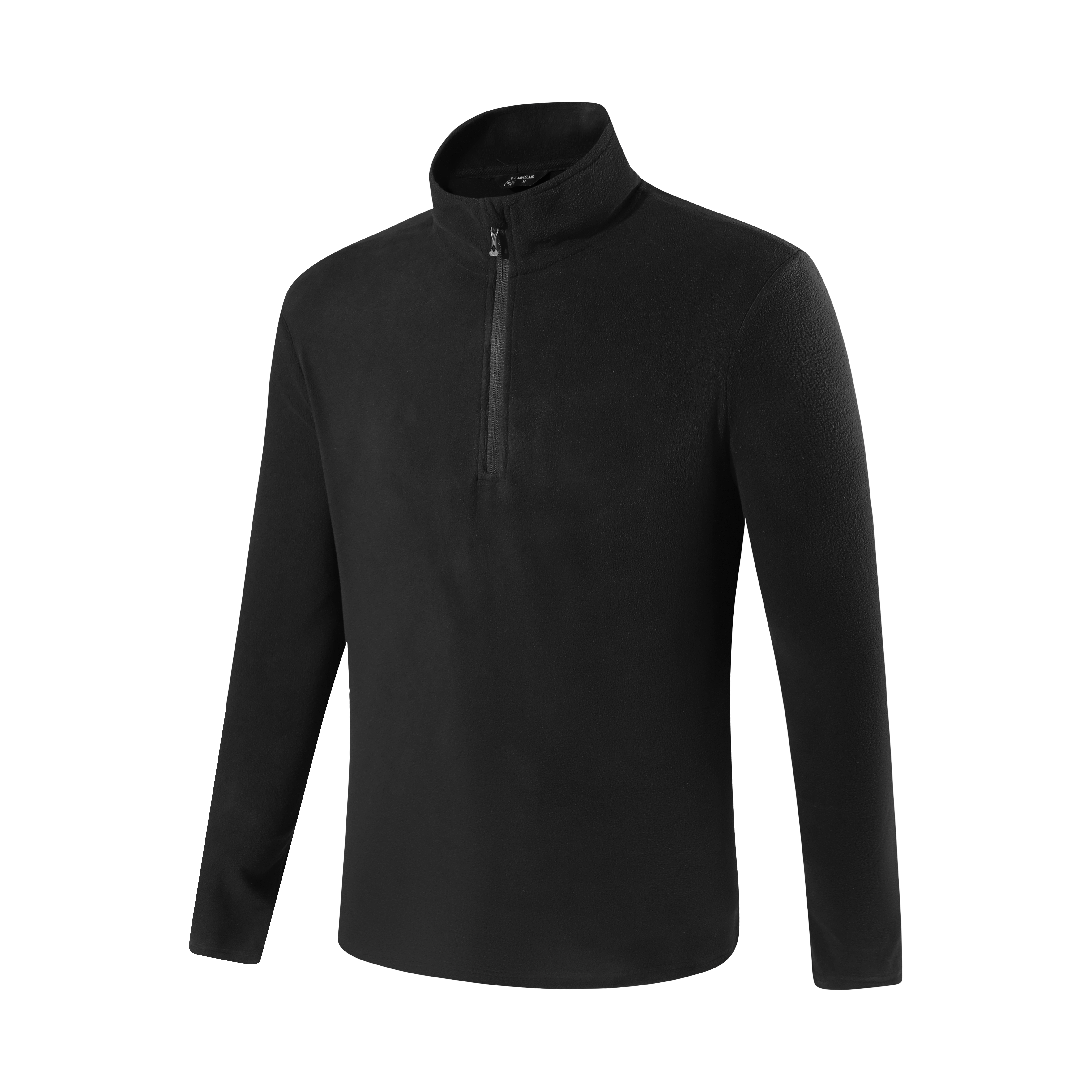 POLERA MANGA LARGA HOMBRE ANDESLAND II CAPA MICROPOLAR LISO MEDIO CIERRE TÉRMICO DEPORTIVO - 2