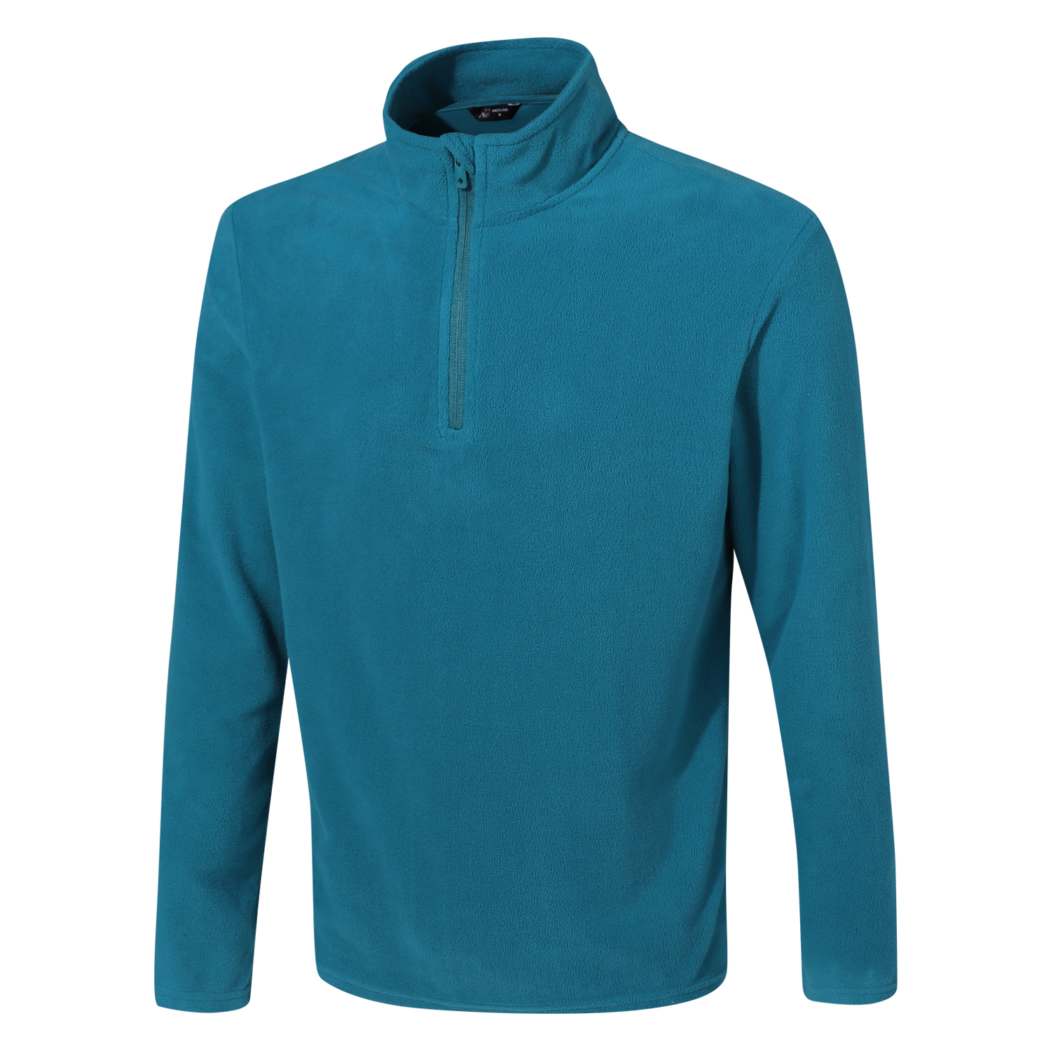 POLERA MANGA LARGA HOMBRE ANDESLAND II CAPA MICROPOLAR LISO MEDIO CIERRE TÉRMICO DEPORTIVO - 2