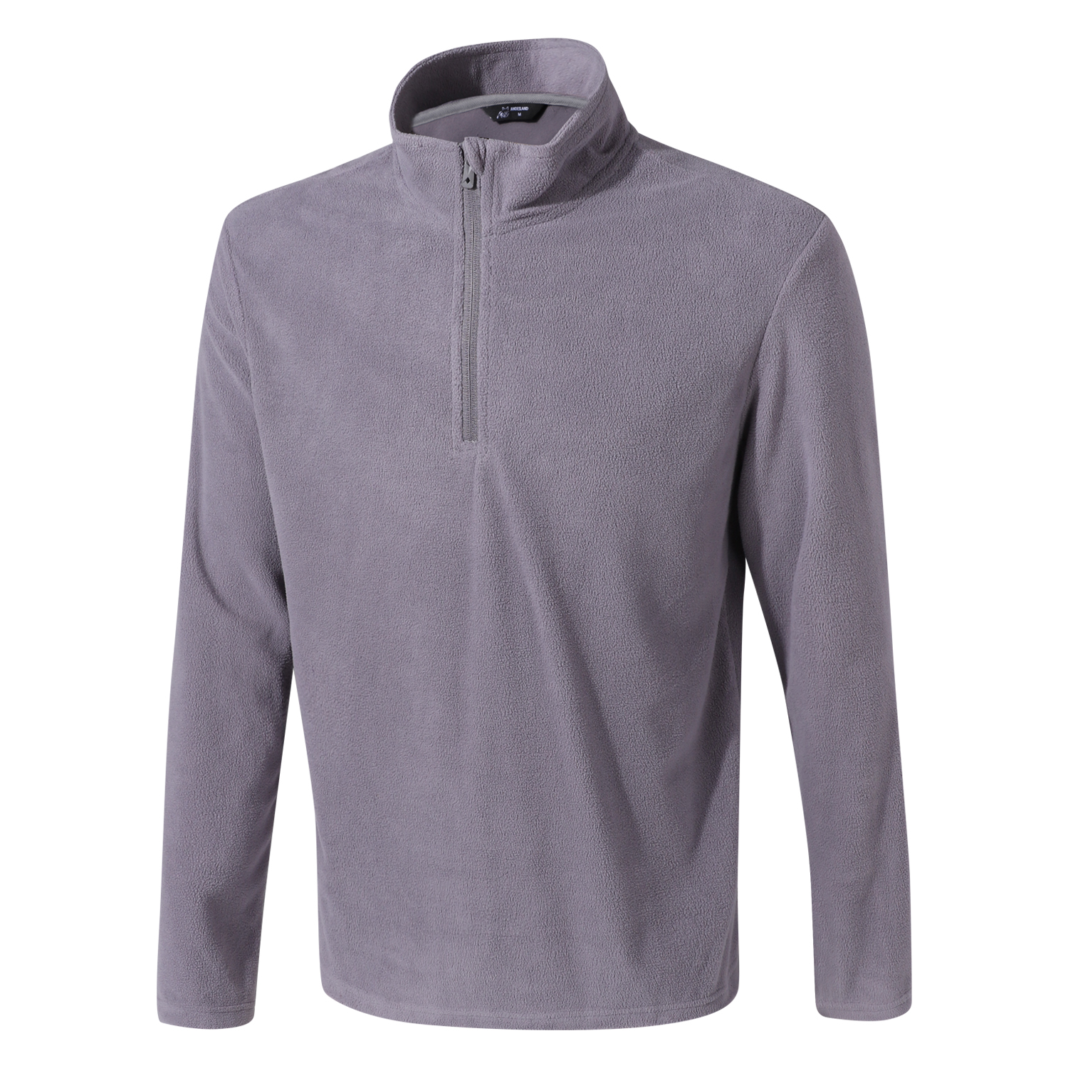 POLERA MANGA LARGA HOMBRE ANDESLAND II CAPA MICROPOLAR LISO MEDIO CIERRE TÉRMICO DEPORTIVO - 2