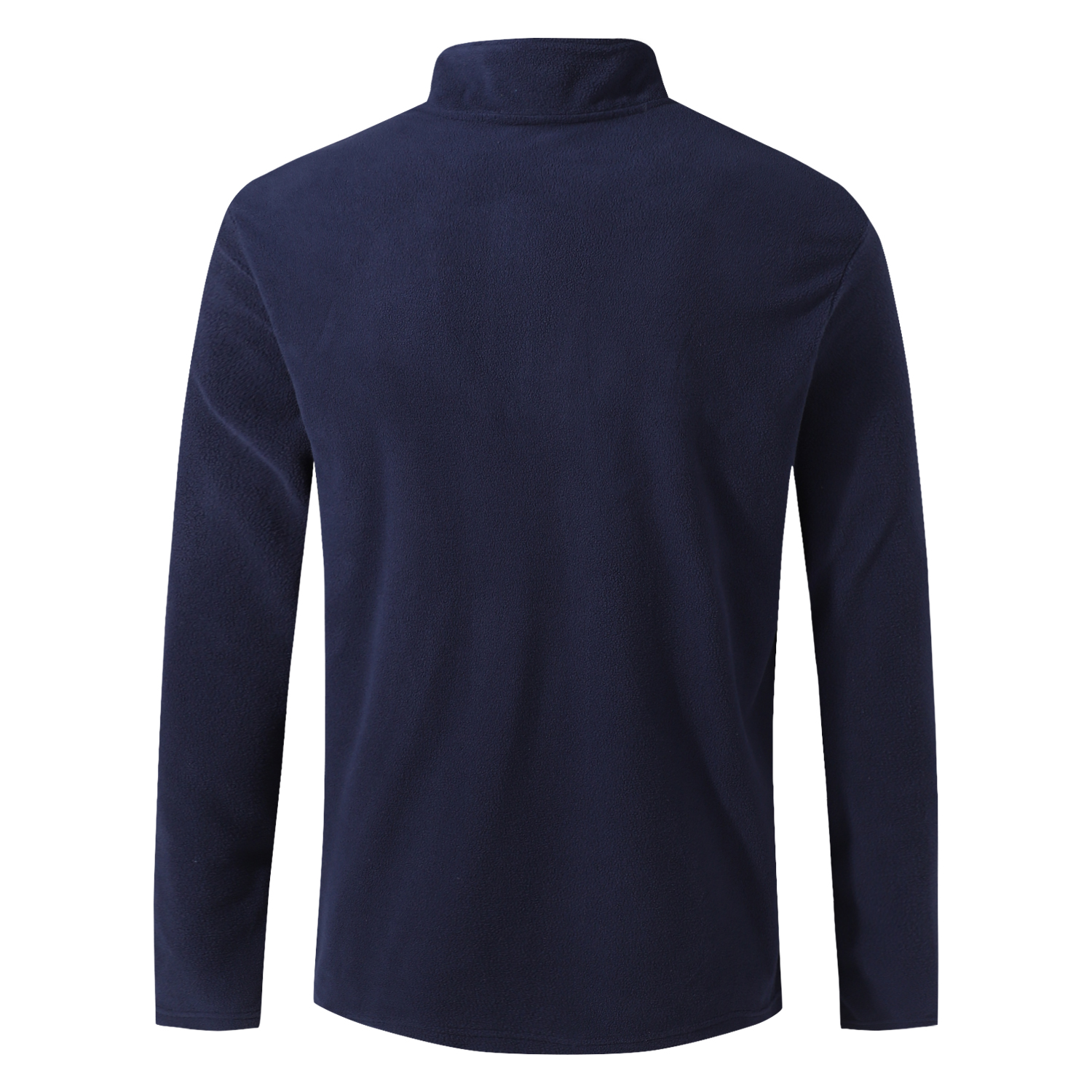 POLERA MANGA LARGA HOMBRE ANDESLAND II CAPA MICROPOLAR LISO MEDIO CIERRE TÉRMICO DEPORTIVO - 3
