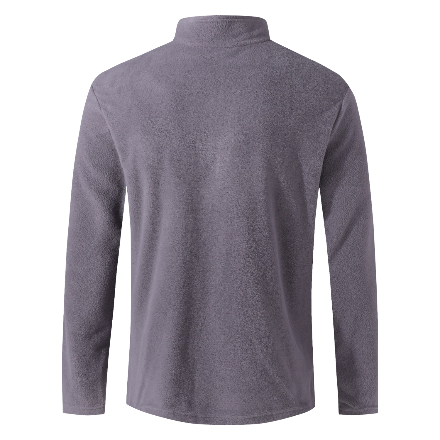 POLERA MANGA LARGA HOMBRE ANDESLAND II CAPA MICROPOLAR LISO MEDIO CIERRE TÉRMICO DEPORTIVO - 3