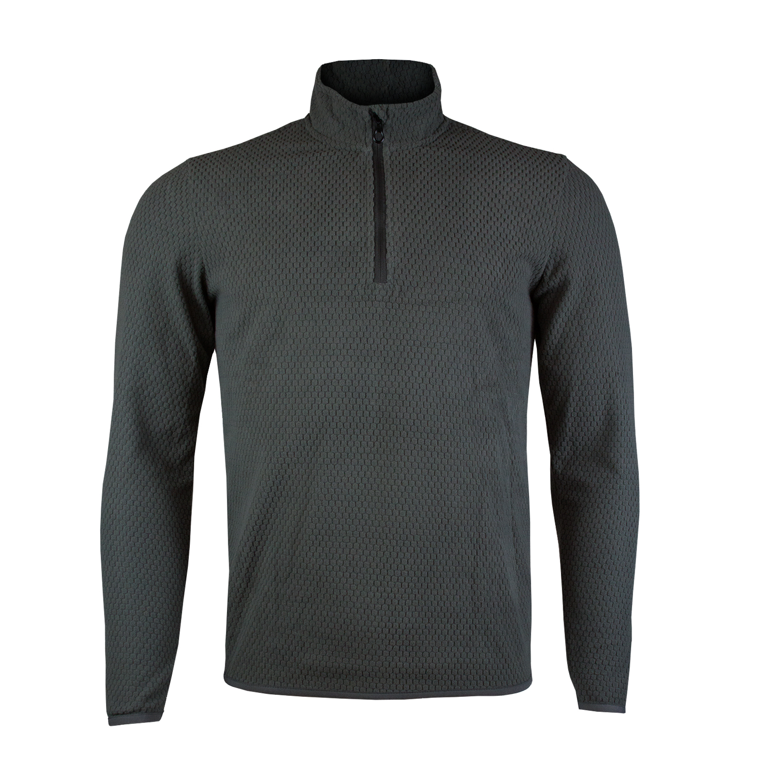 POLERA MANGA LARGA HOMBRE ANDESLAND II CAPA MICROPOLAR PANAL CON CIERRE CORPORATIVO DEPORTIVO - 1