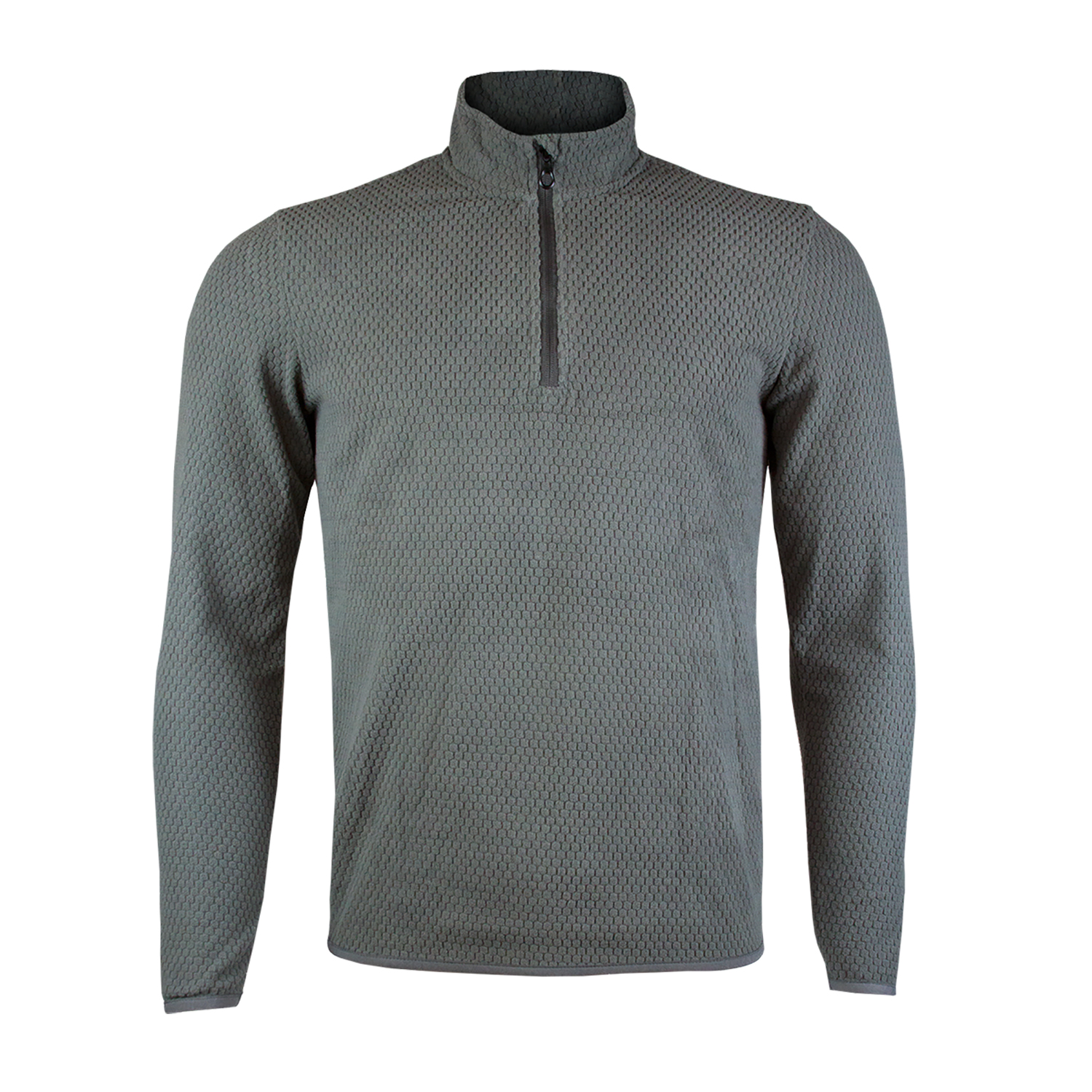 POLERA MANGA LARGA HOMBRE ANDESLAND II CAPA MICROPOLAR PANAL CON CIERRE CORPORATIVO DEPORTIVO - 1
