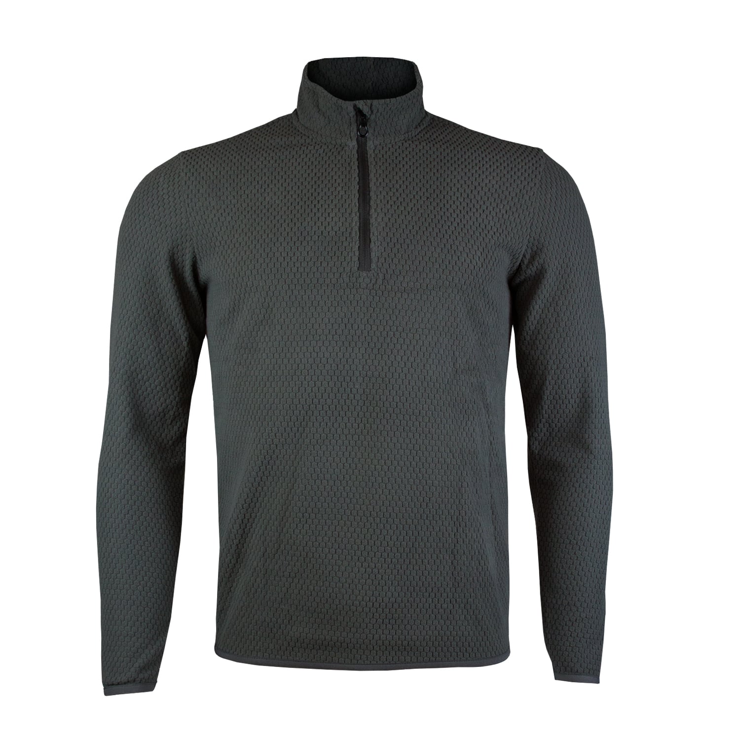 POLERA MANGA LARGA HOMBRE ANDESLAND II CAPA MICROPOLAR PANAL CON CIERRE CORPORATIVO DEPORTIVO - 1