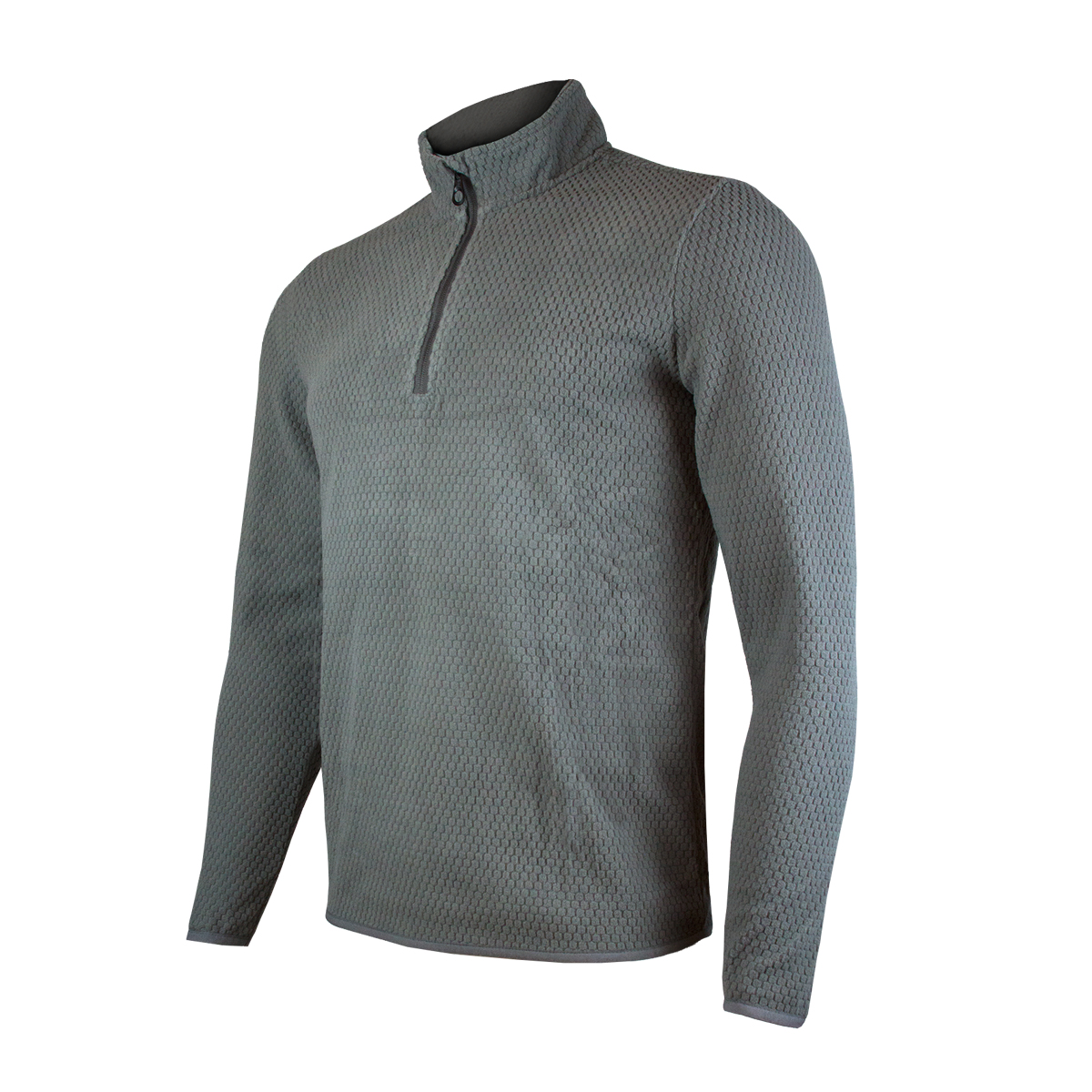 POLERA MANGA LARGA HOMBRE ANDESLAND II CAPA MICROPOLAR PANAL CON CIERRE CORPORATIVO DEPORTIVO - 2