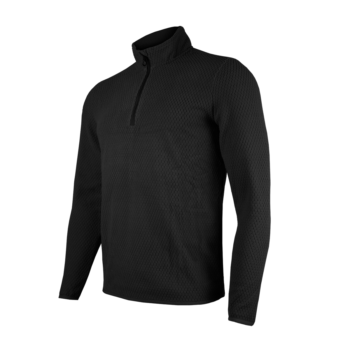 POLERA MANGA LARGA HOMBRE ANDESLAND II CAPA MICROPOLAR PANAL CON CIERRE CORPORATIVO DEPORTIVO - 3