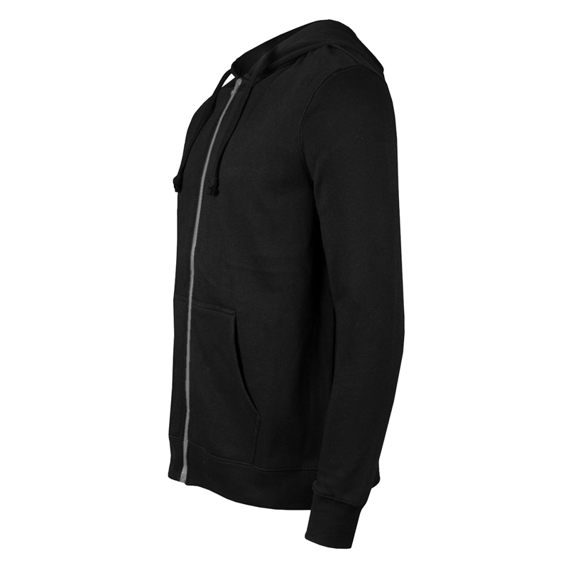 POLERON CANGURO CIERRE METALICO VULPES UNISEX - XXXL, NEGRO - 2