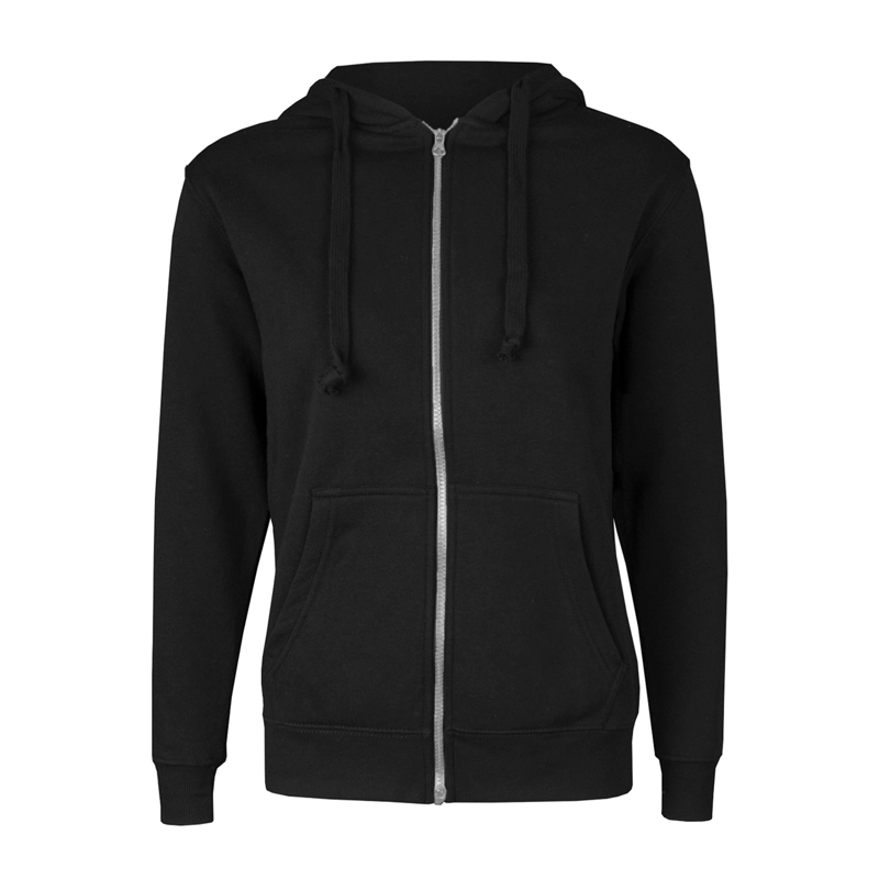 POLERON CANGURO CIERRE METALICO VULPES UNISEX - XXXL, NEGRO - 4