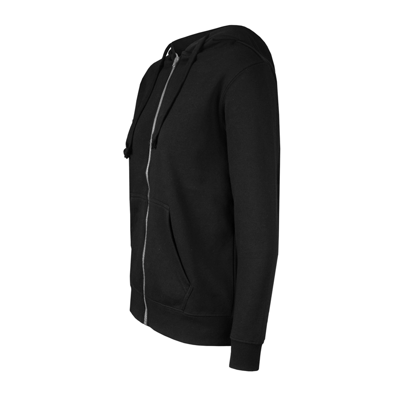 POLERON CANGURO CIERRE METALICO VULPES UNISEX - XXXL, NEGRO - 5