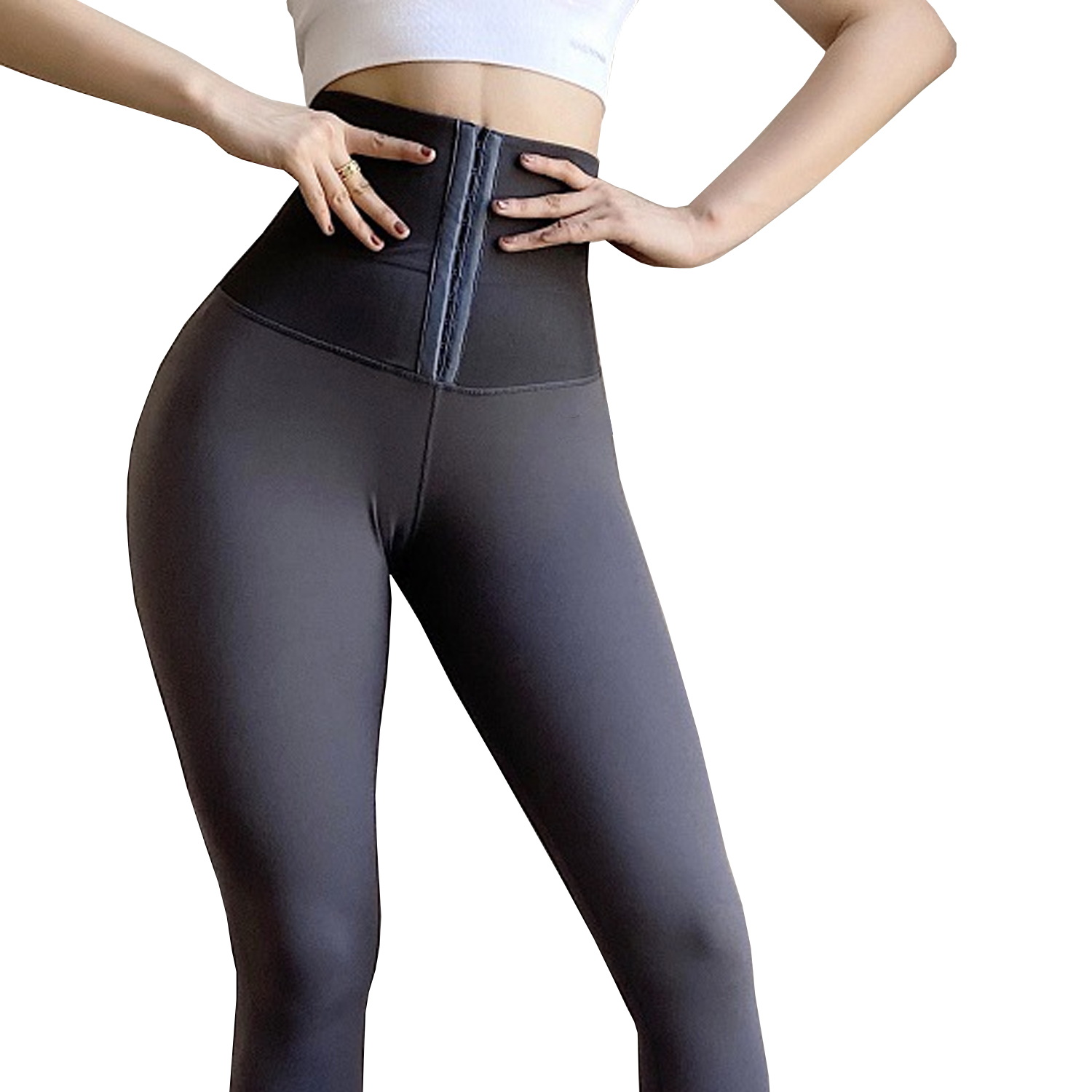 CALZA LARGO SKINNY MUJER ANDESLAND DEPORTIVA TIRO ALTO CON FAJA REDUCTORA - 1