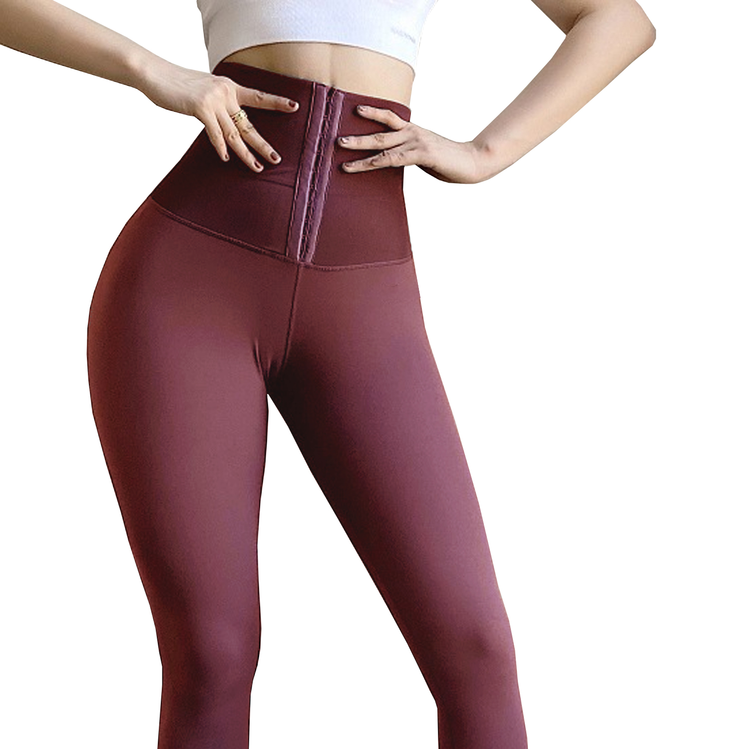 CALZA LARGO SKINNY MUJER ANDESLAND DEPORTIVA TIRO ALTO CON FAJA REDUCTORA - 1