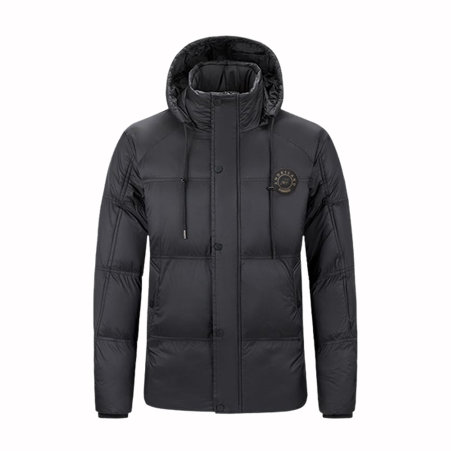 CHAQUETA MANGA LARGA HOMBRE ANDESLAND NEGRO PUFFER URBANA CON GORRO DESMONTABLE OUTDOOR CORPORATIVO - 1