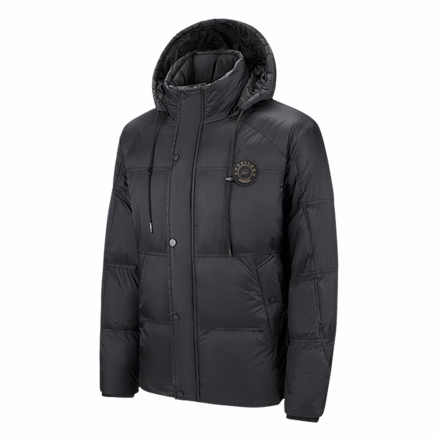 CHAQUETA MANGA LARGA HOMBRE ANDESLAND NEGRO PUFFER URBANA CON GORRO DESMONTABLE OUTDOOR CORPORATIVO - 2