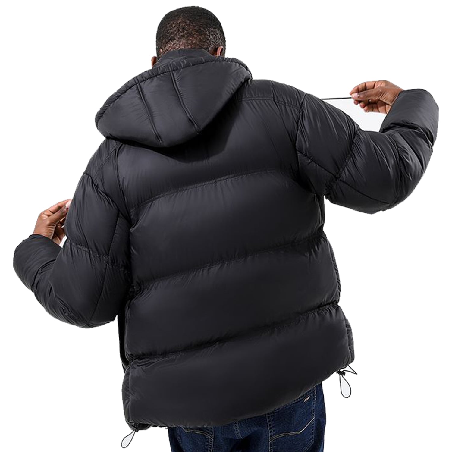 CHAQUETA MANGA LARGA HOMBRE ANDESLAND NEGRO PUFFER URBANA CON GORRO DESMONTABLE OUTDOOR CORPORATIVO - 5