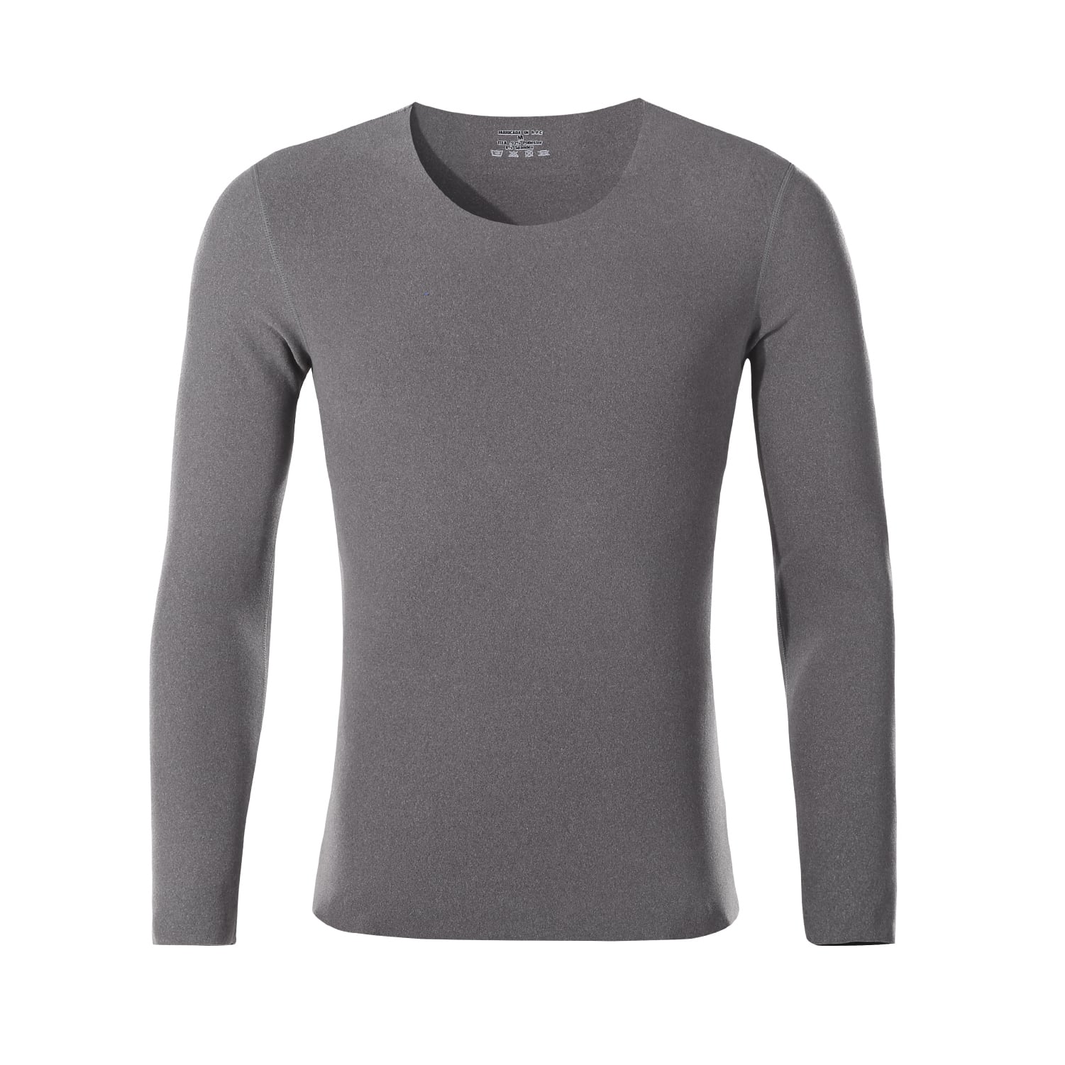 POLERA MANGA LARGA HOMBRE ANDESLAND PRIMERA CAPA MICROPOLAR CUELLO REDONDO SIN COSTURAS - 1