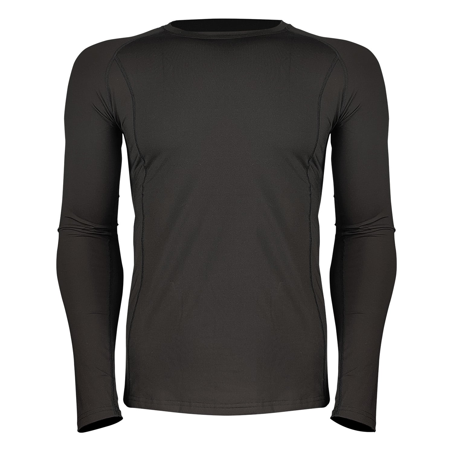 POLERA MANGA LARGA HOMBRE ANDESLAND NEGRO PRIMERA CAPA MICROPOLAR - 1