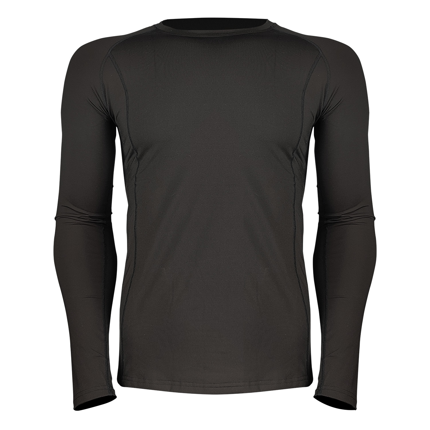 POLERA MANGA LARGA HOMBRE ANDESLAND NEGRO PRIMERA CAPA MICROPOLAR - 1