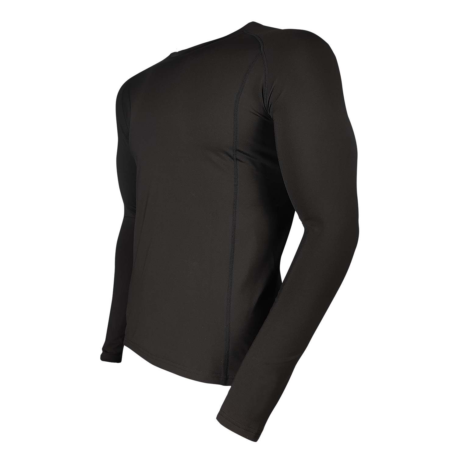 POLERA MANGA LARGA HOMBRE ANDESLAND NEGRO PRIMERA CAPA MICROPOLAR - 2