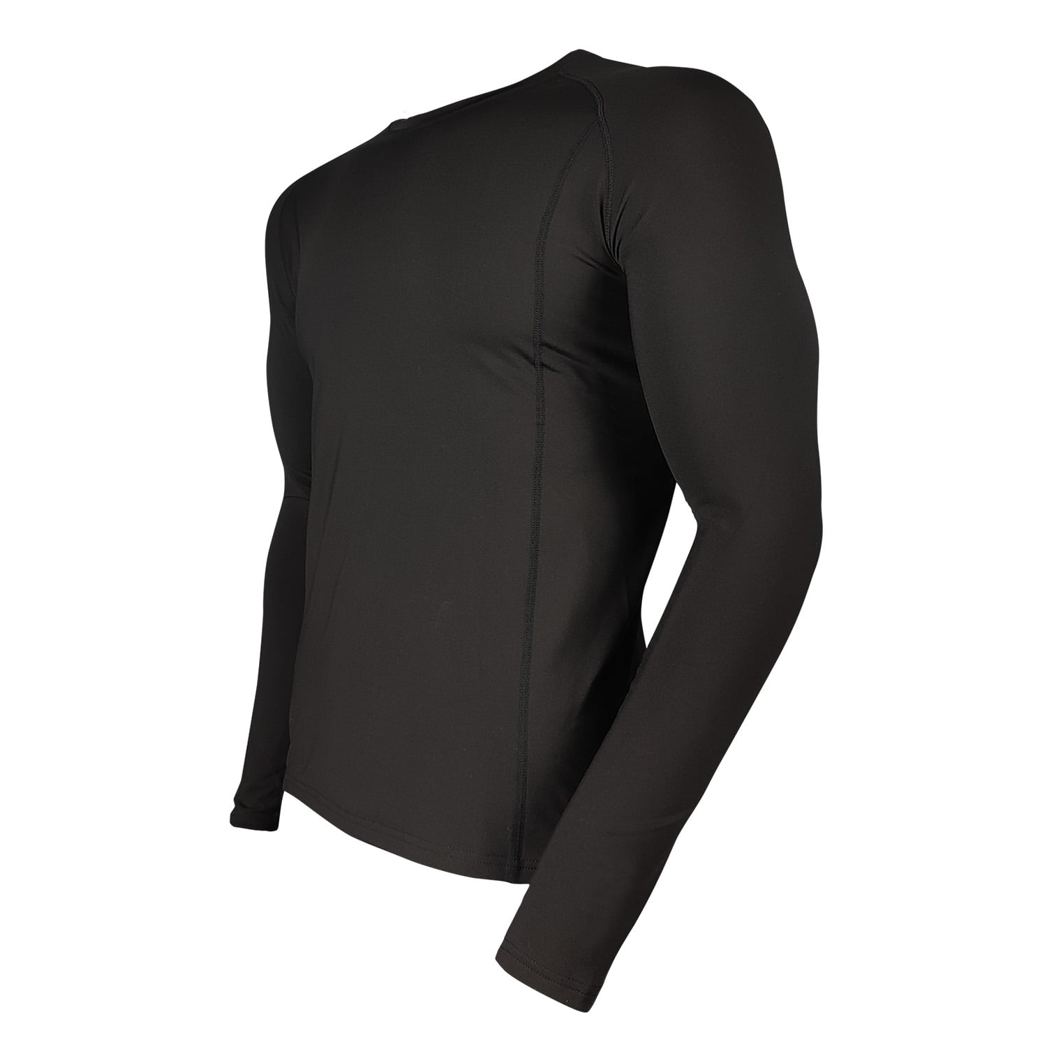 POLERA MANGA LARGA HOMBRE ANDESLAND NEGRO PRIMERA CAPA MICROPOLAR - 2