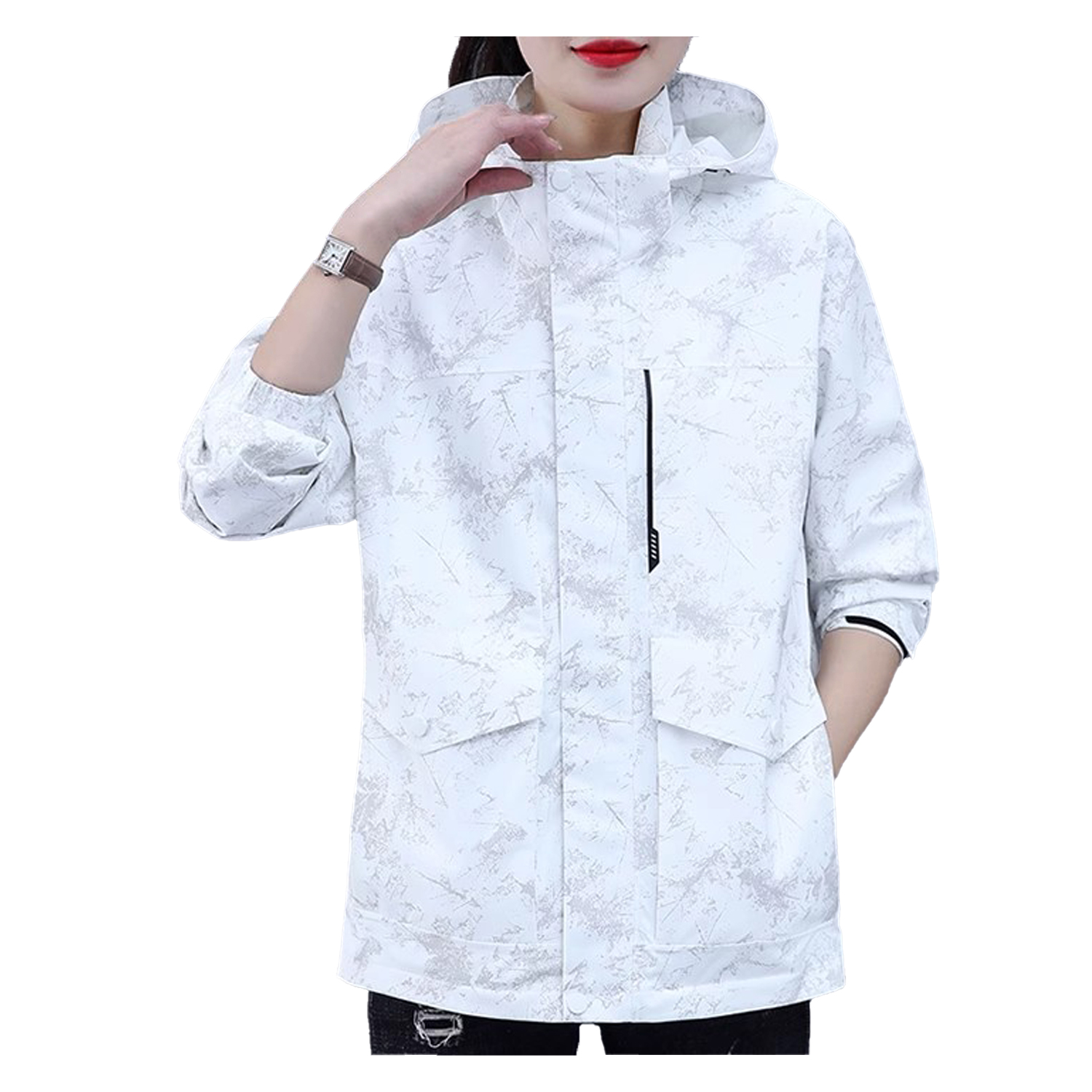 CORTAVIENTO MANGA LARGA MUJER ANDESLAND IMPERMEABLE URBANO DEPORTIVO - 1