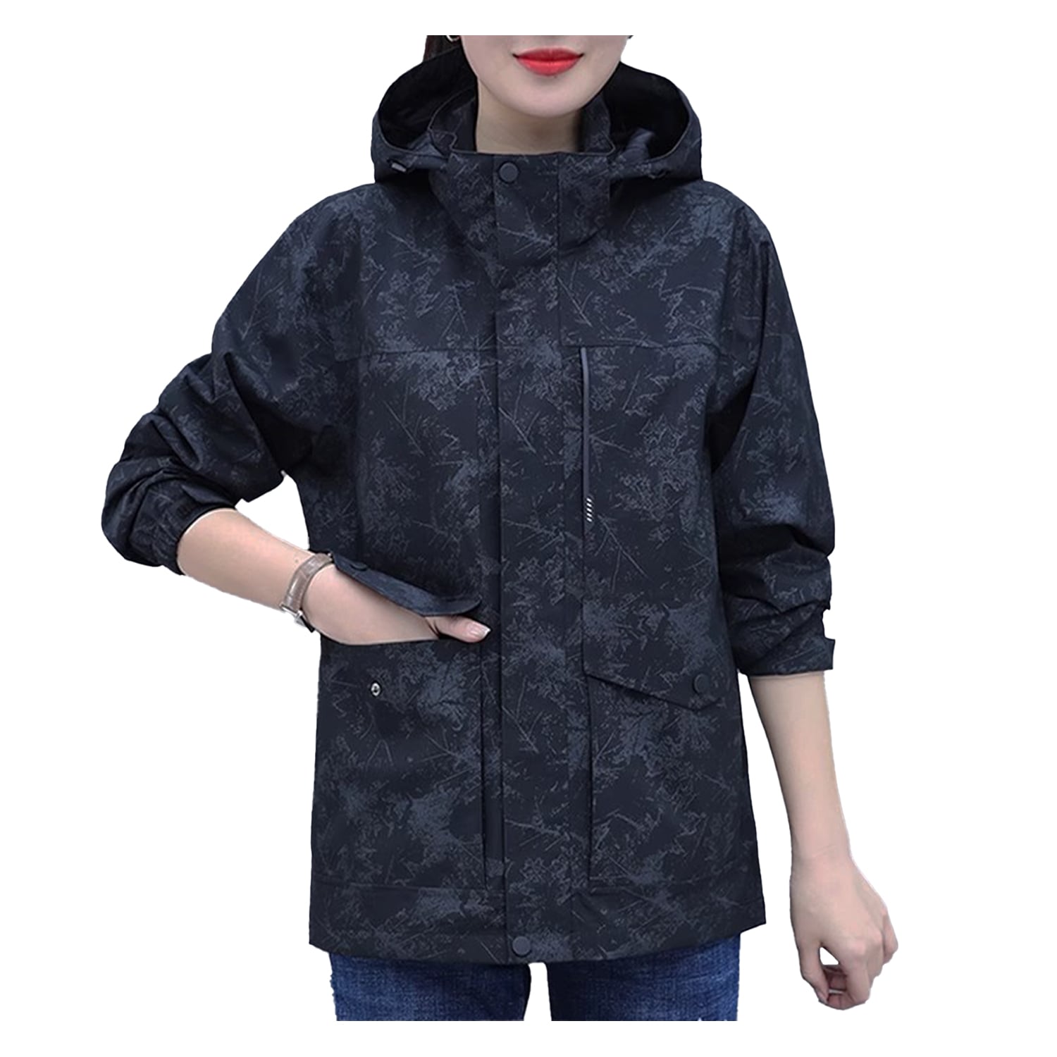 CORTAVIENTO MANGA LARGA MUJER ANDESLAND IMPERMEABLE URBANO DEPORTIVO - 1