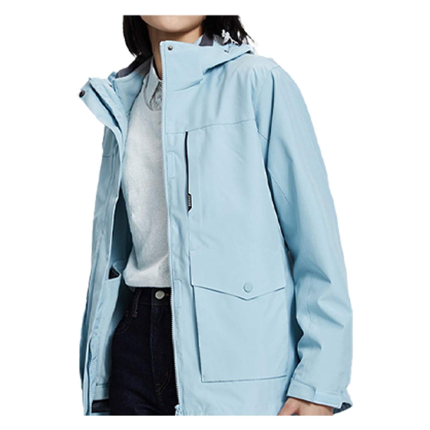 CORTAVIENTO MANGA LARGA MUJER ANDESLAND IMPERMEABLE URBANO DEPORTIVO - 2