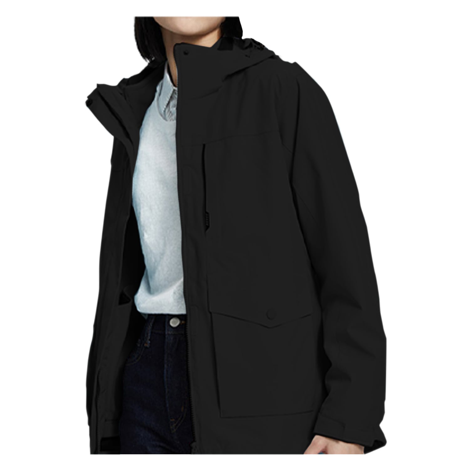 CORTAVIENTO MANGA LARGA MUJER ANDESLAND IMPERMEABLE URBANO DEPORTIVO - 2