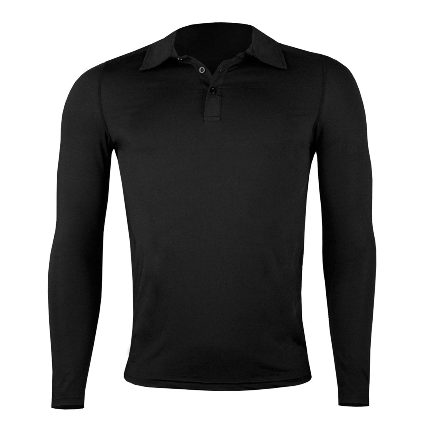 POLERA DRY FIT MANGA LARGA CON CUELLO PALE HOMBRE - 1