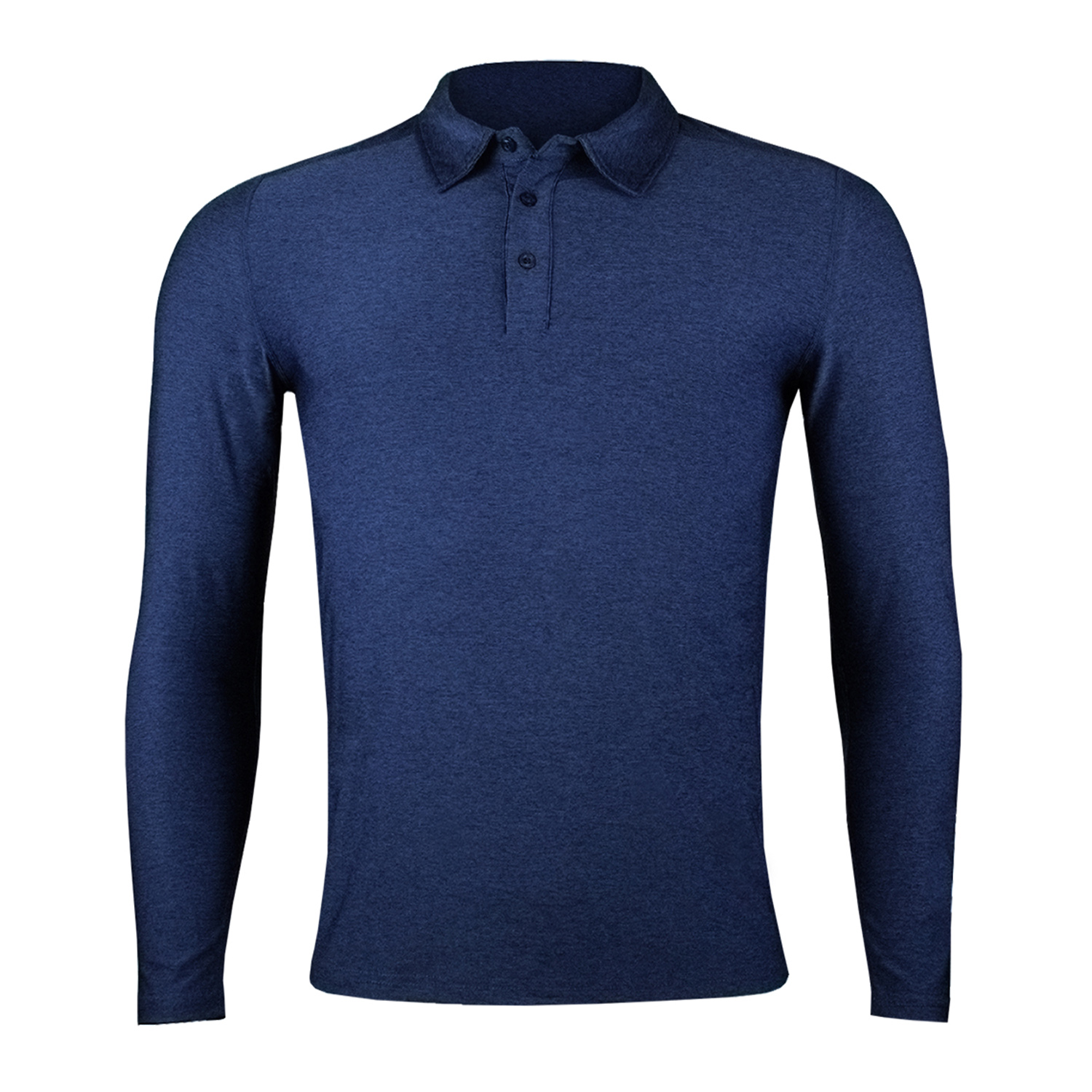 POLERA DRY FIT MANGA LARGA CON CUELLO PALE HOMBRE - 1