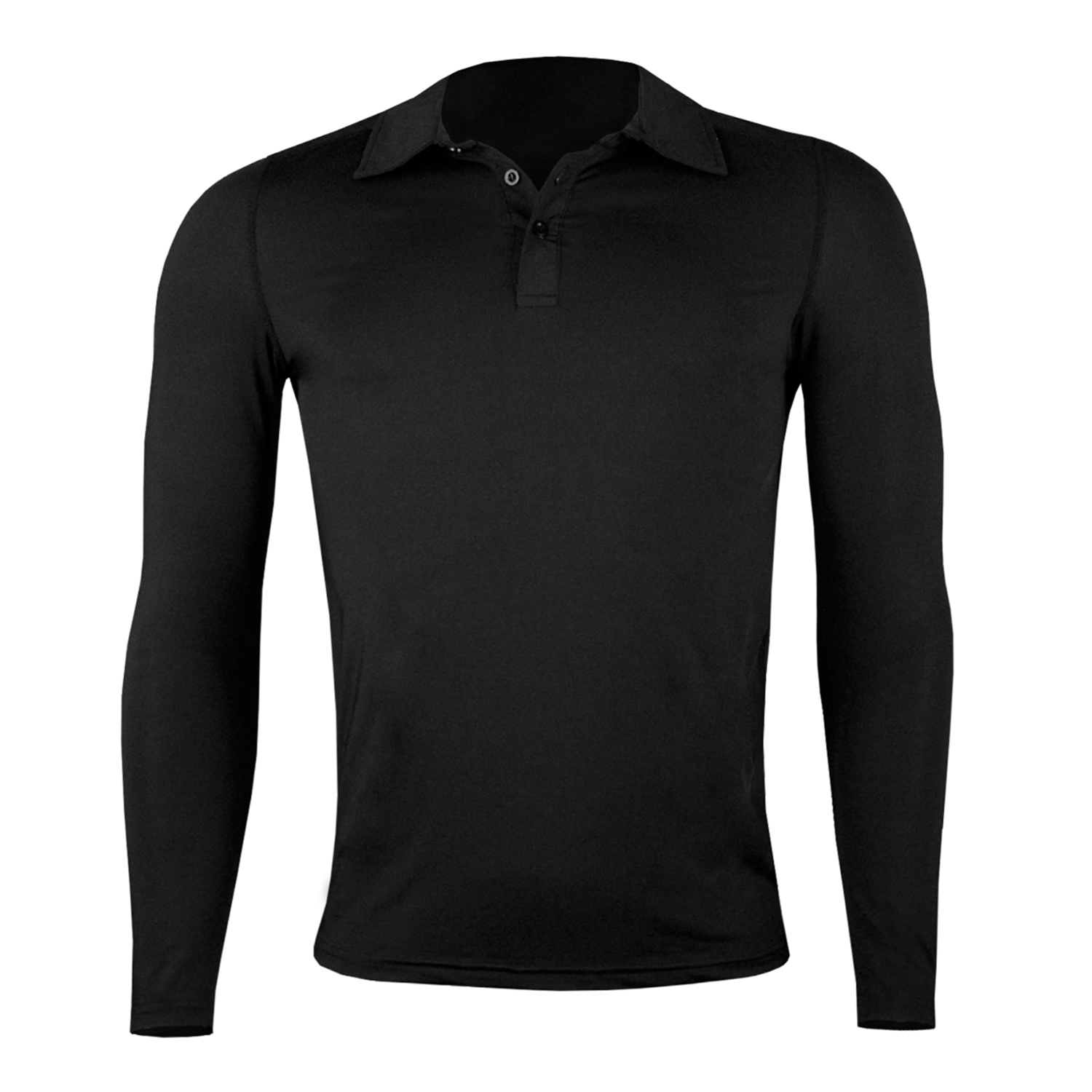 POLERA DRY FIT MANGA LARGA CON CUELLO PALE HOMBRE - 1