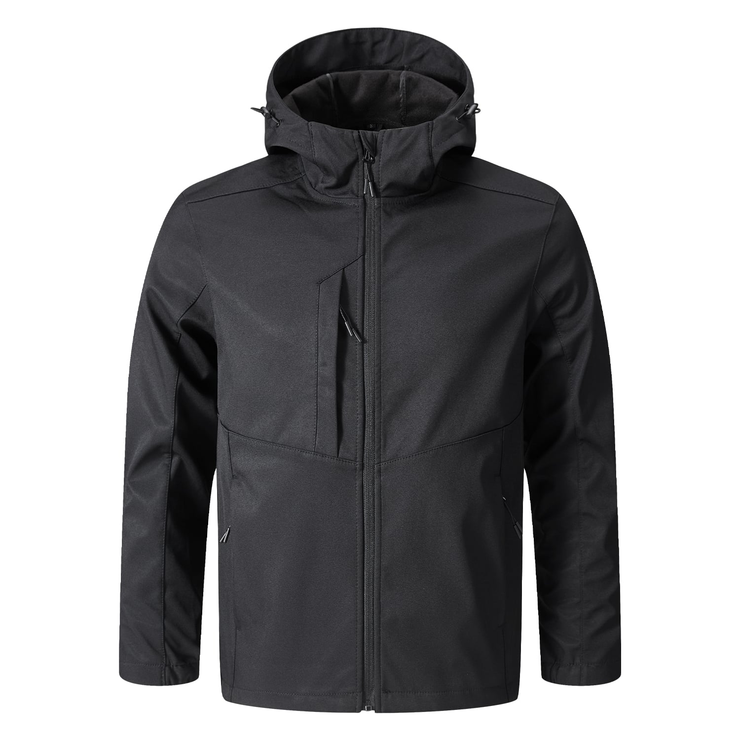 CHAQUETA MANGA LARGA HOMBRE ANDESLAND NEGRO SOFTSHELL CORPORATIVA CON GORRO DEPORTIVO - 1