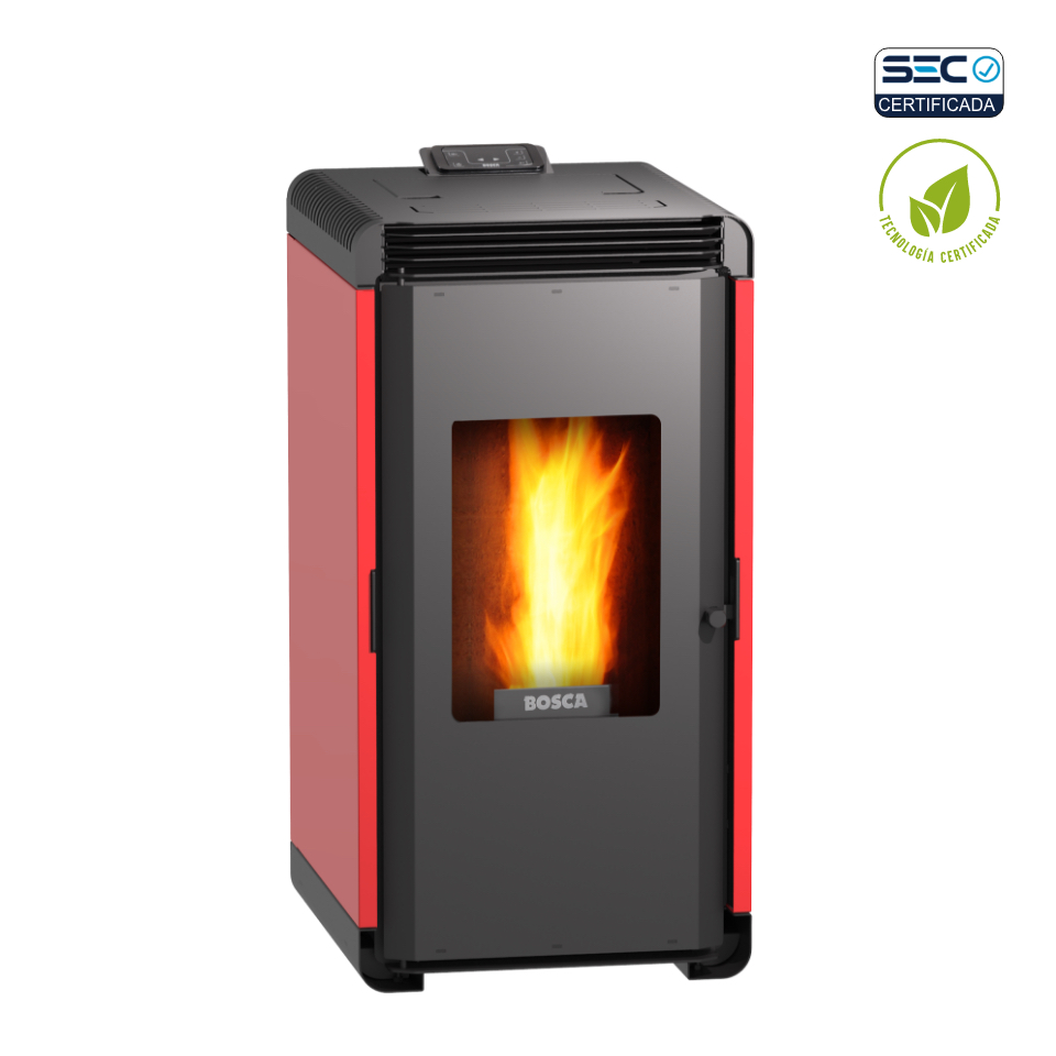 CALEFACTOR A PELLET HERA+ ROJO BOSCA - 3