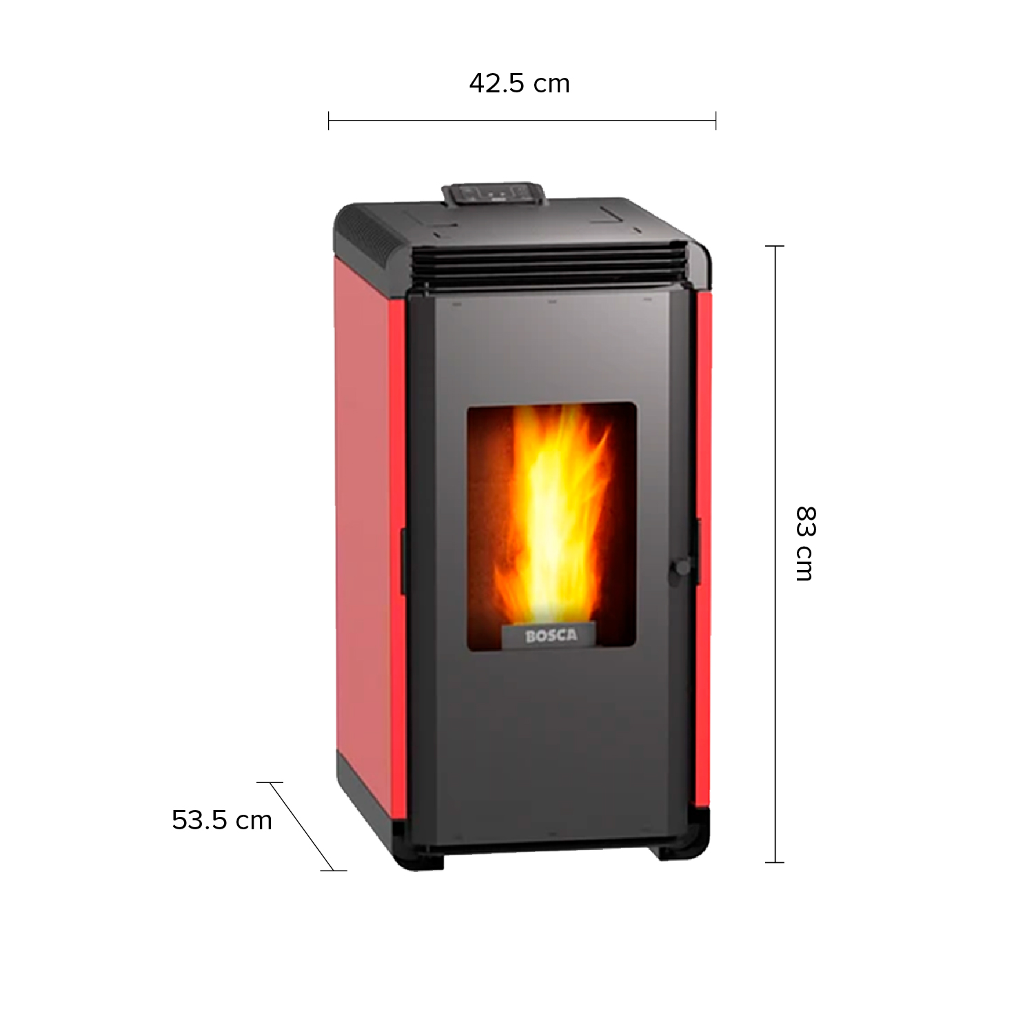 CALEFACTOR A PELLET HERA+ ROJO BOSCA - 4