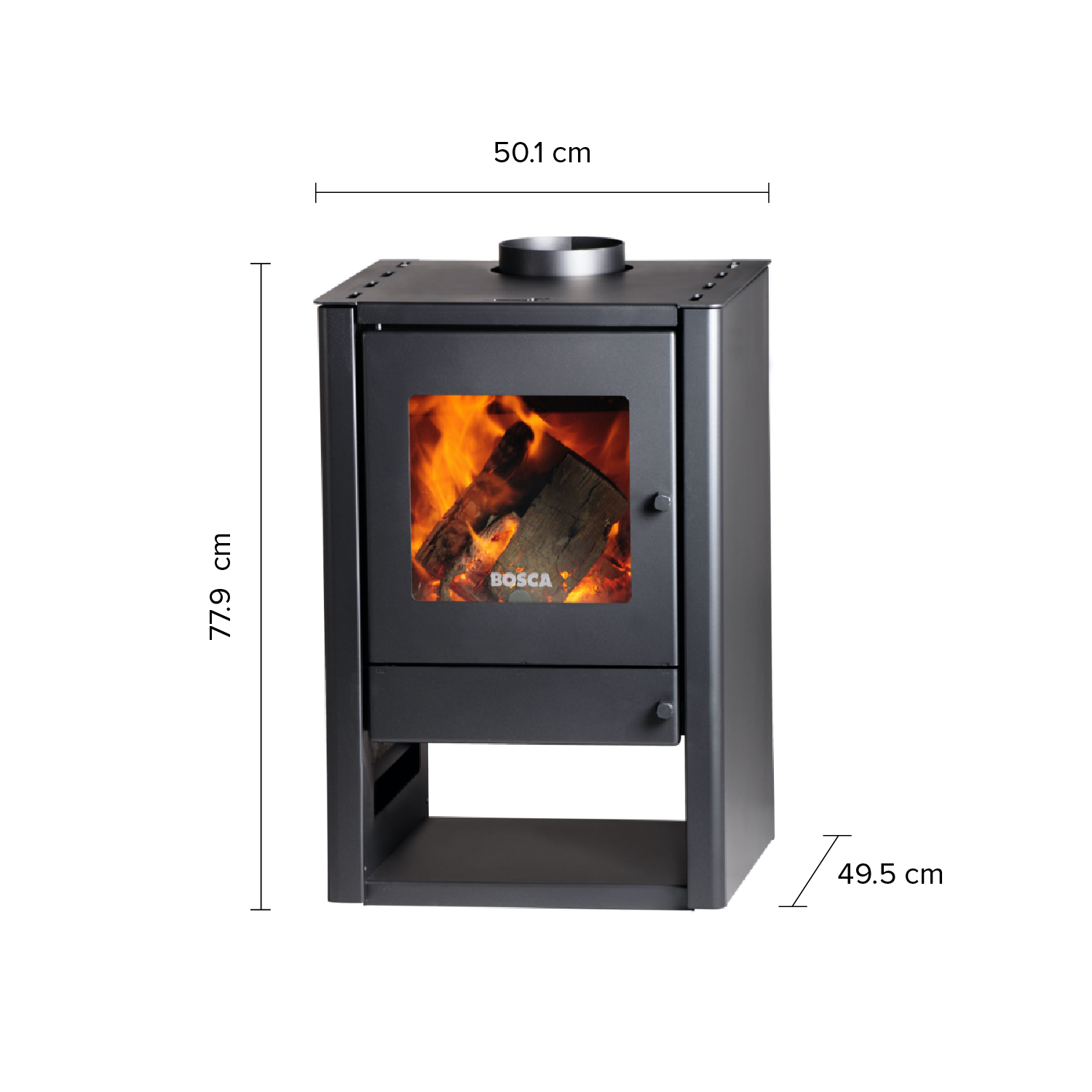 Estufa a leña Gold 380 Charcoal - 4
