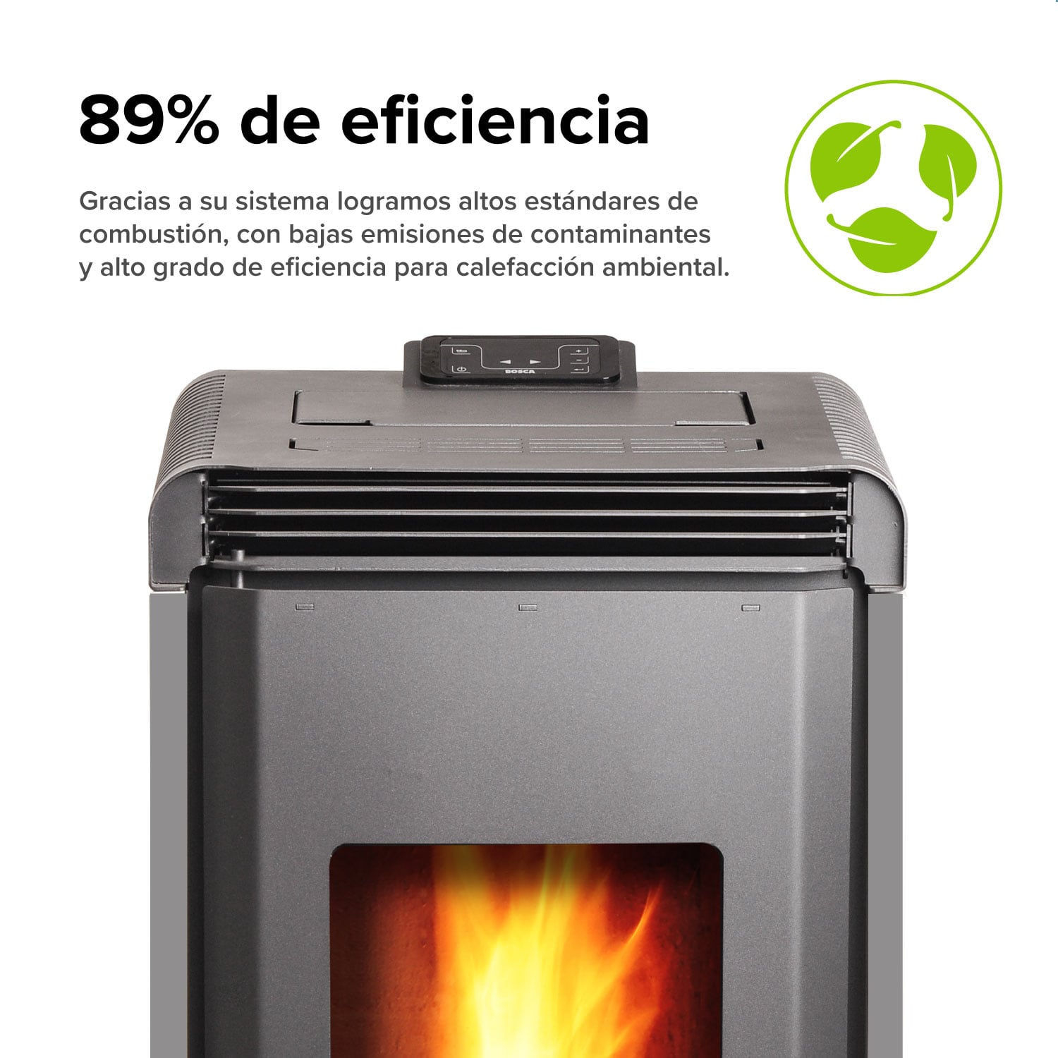 ESTUFA A PELLET BOSCA 9 W HERA + CHARCOAL - 7