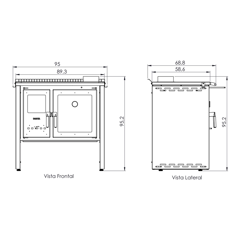 Cocina a Leña Bosca Hestia 90 Charcoal - 8