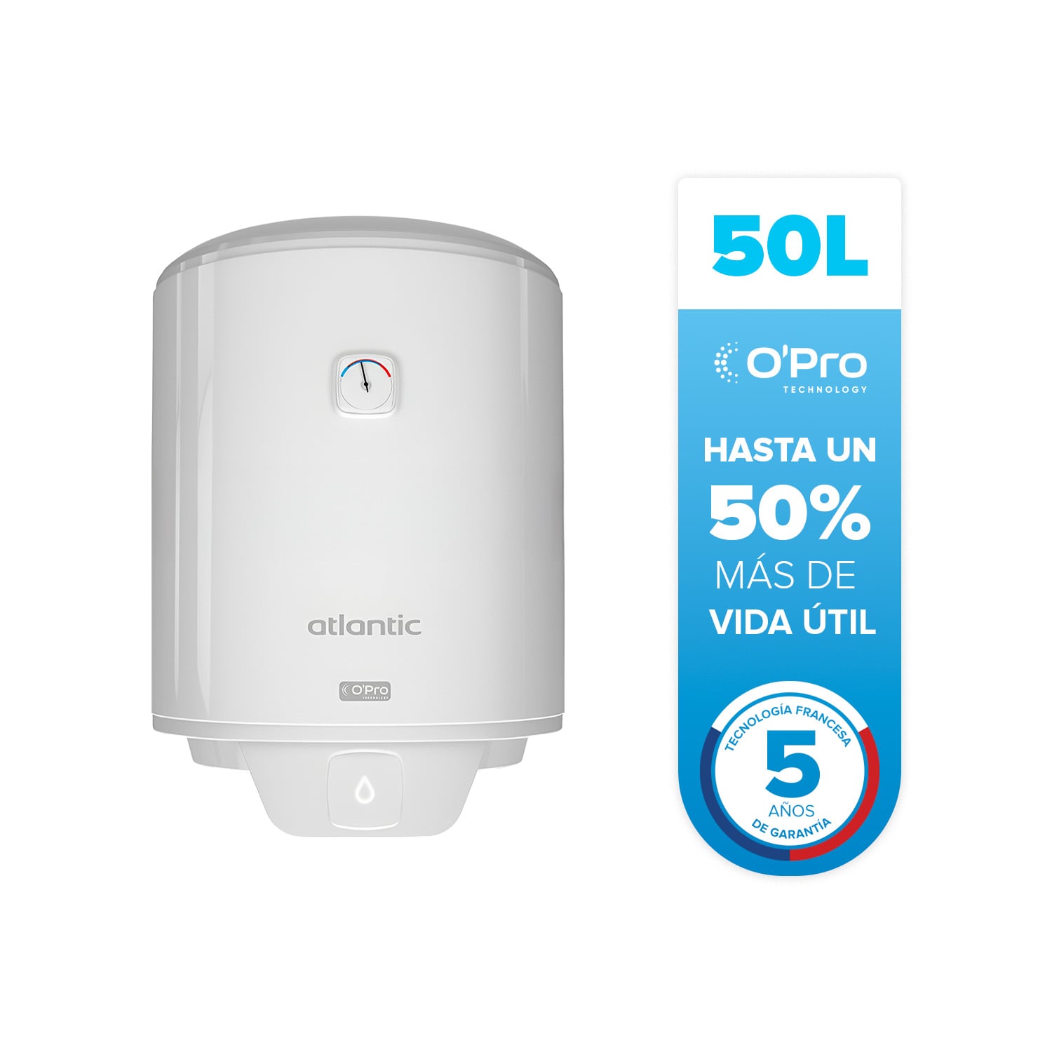 TERMO ELÉCTRICO ATLANTIC OPRO+ 50 LITROS - 1