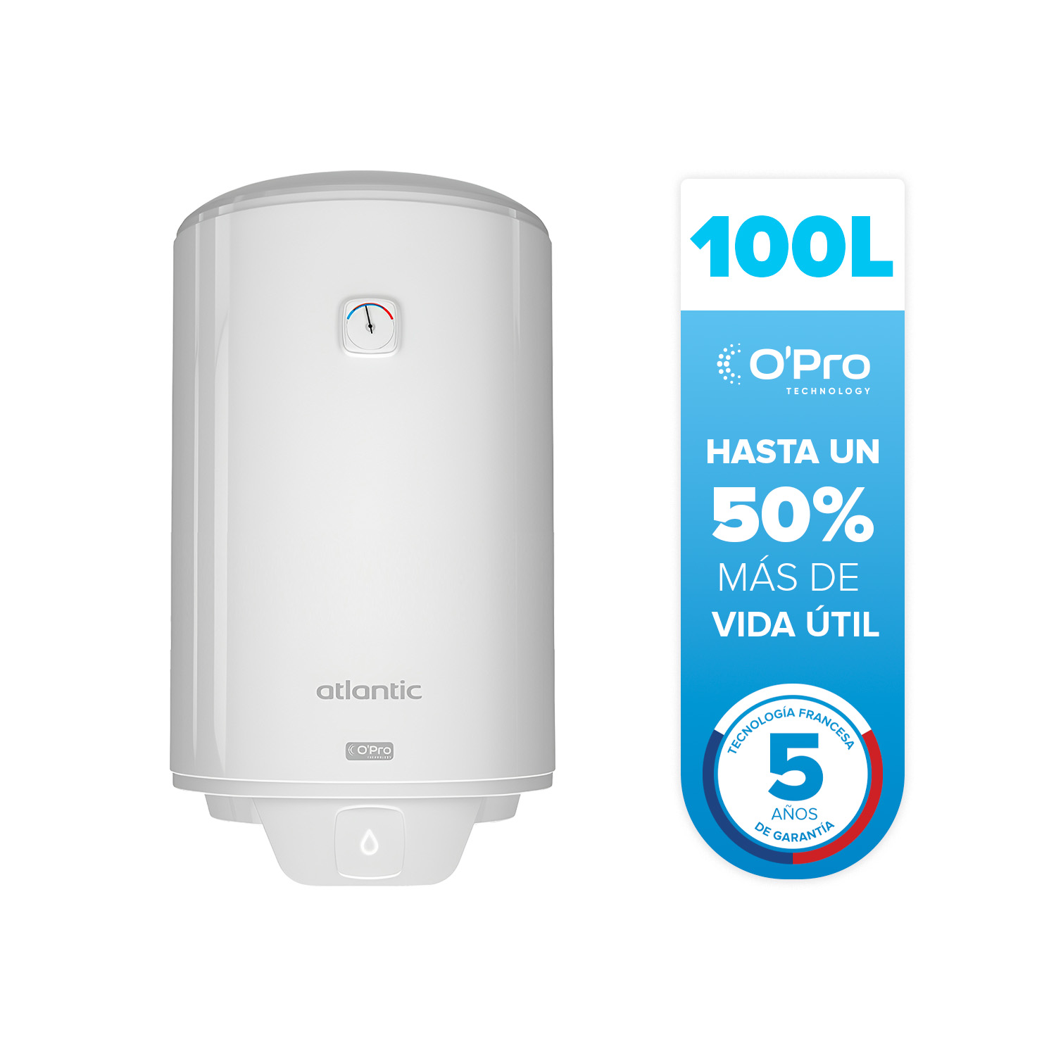 TERMO ELÉCTRICO ATLANTIC OPRO + 100 LITROS - 1